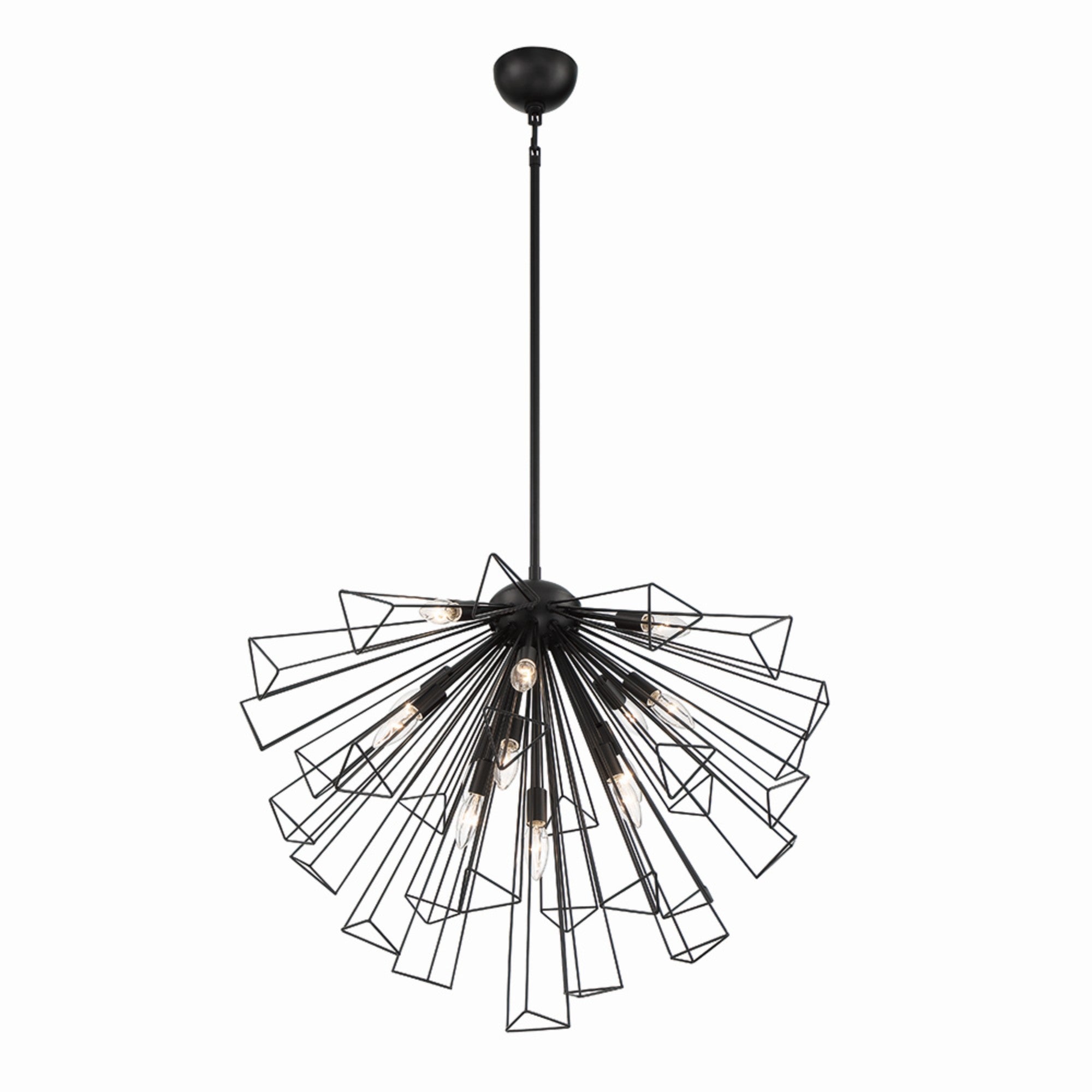 Dendelio 13-Light 30" Chandelier, Black Finish