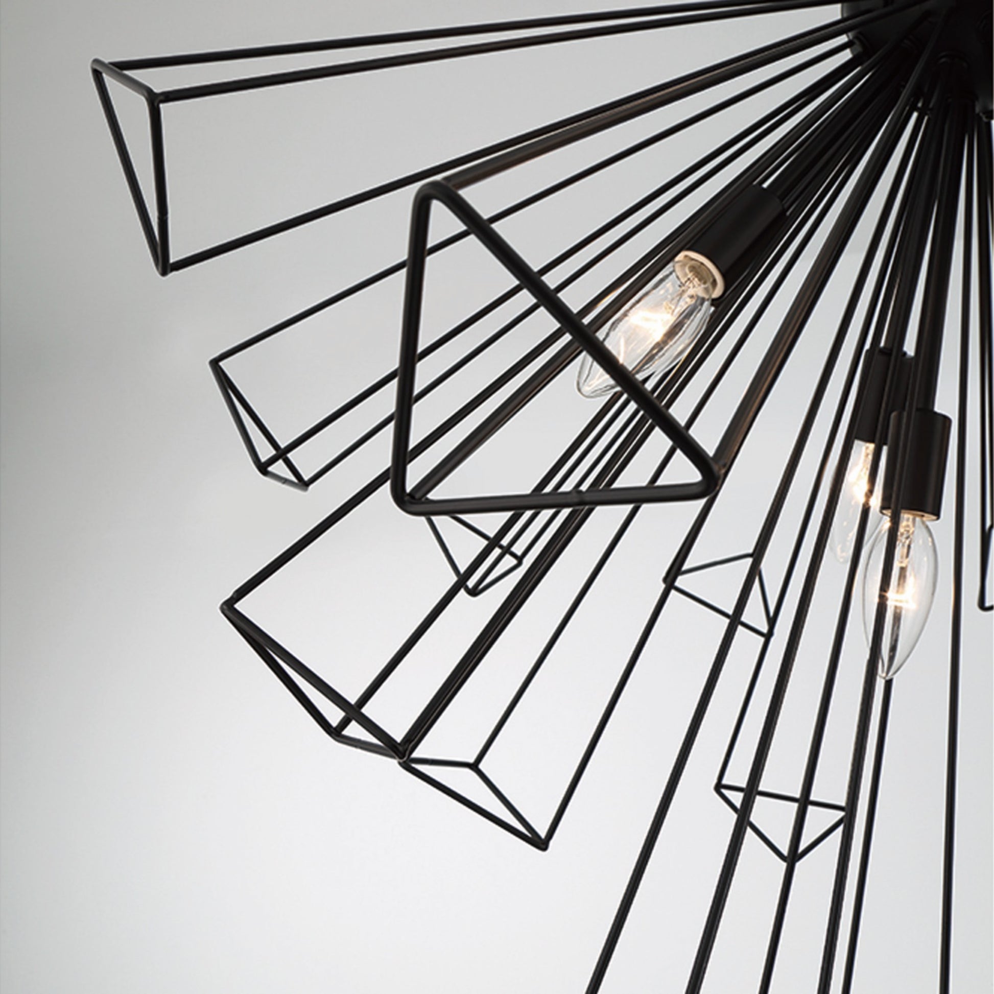 Dendelio 13-Light 30" Chandelier, Black Finish - Bees Lighting