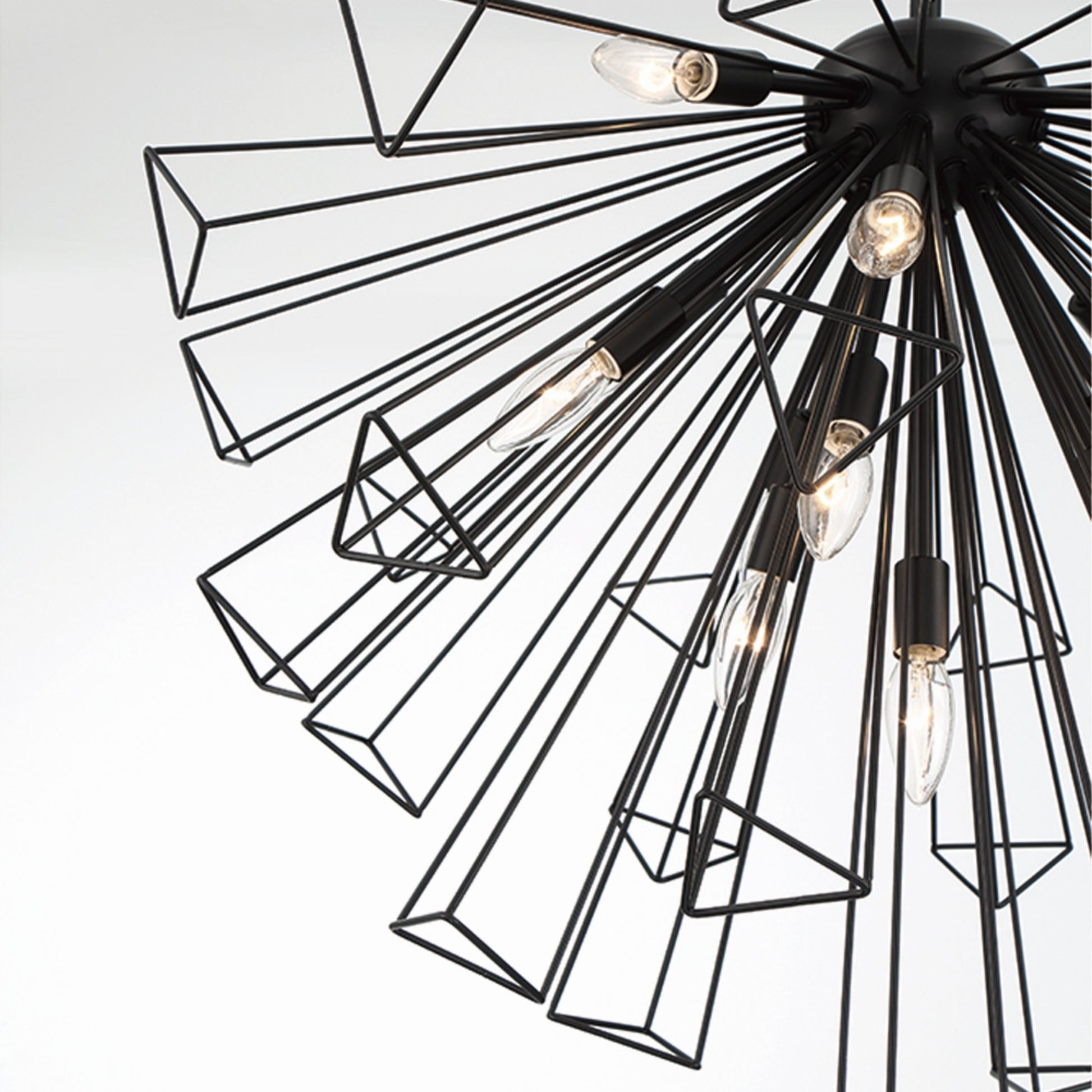 Dendelio 13-Light 30" Chandelier, Black Finish - Bees Lighting