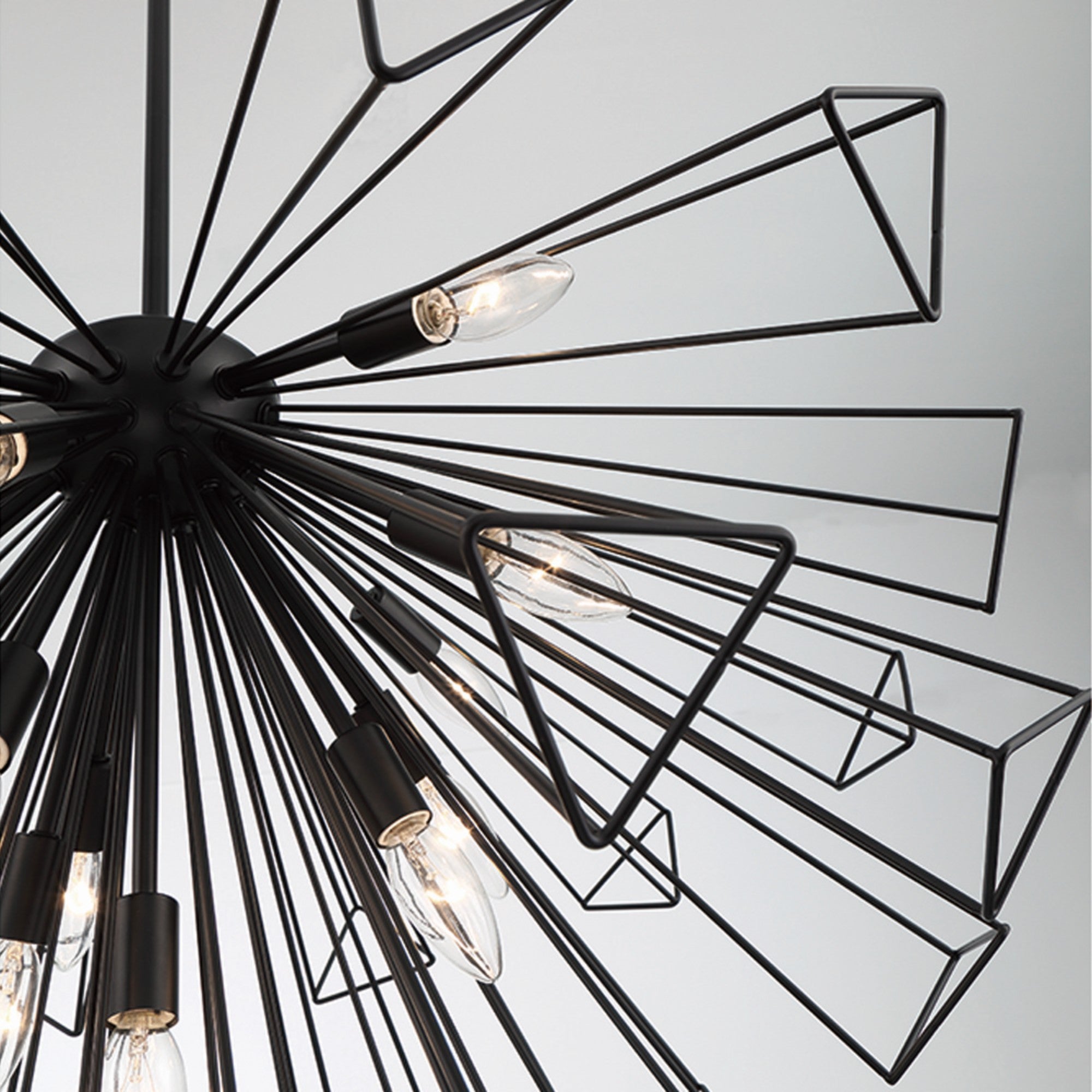 Dendelio 13-Light 30" Chandelier, Black Finish - Bees Lighting