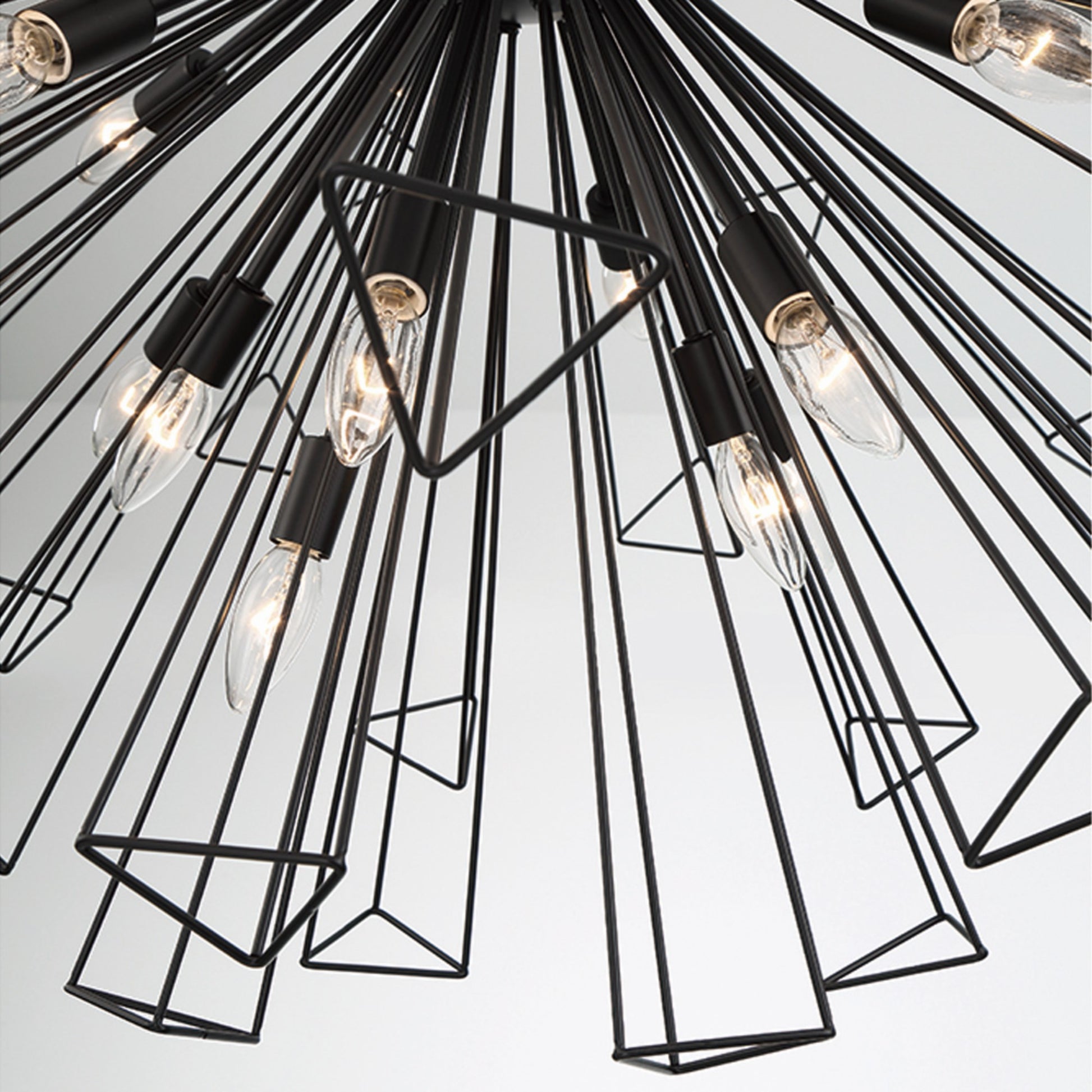 Dendelio 29-Light 40" Chandelier, Black Finish - Bees Lighting