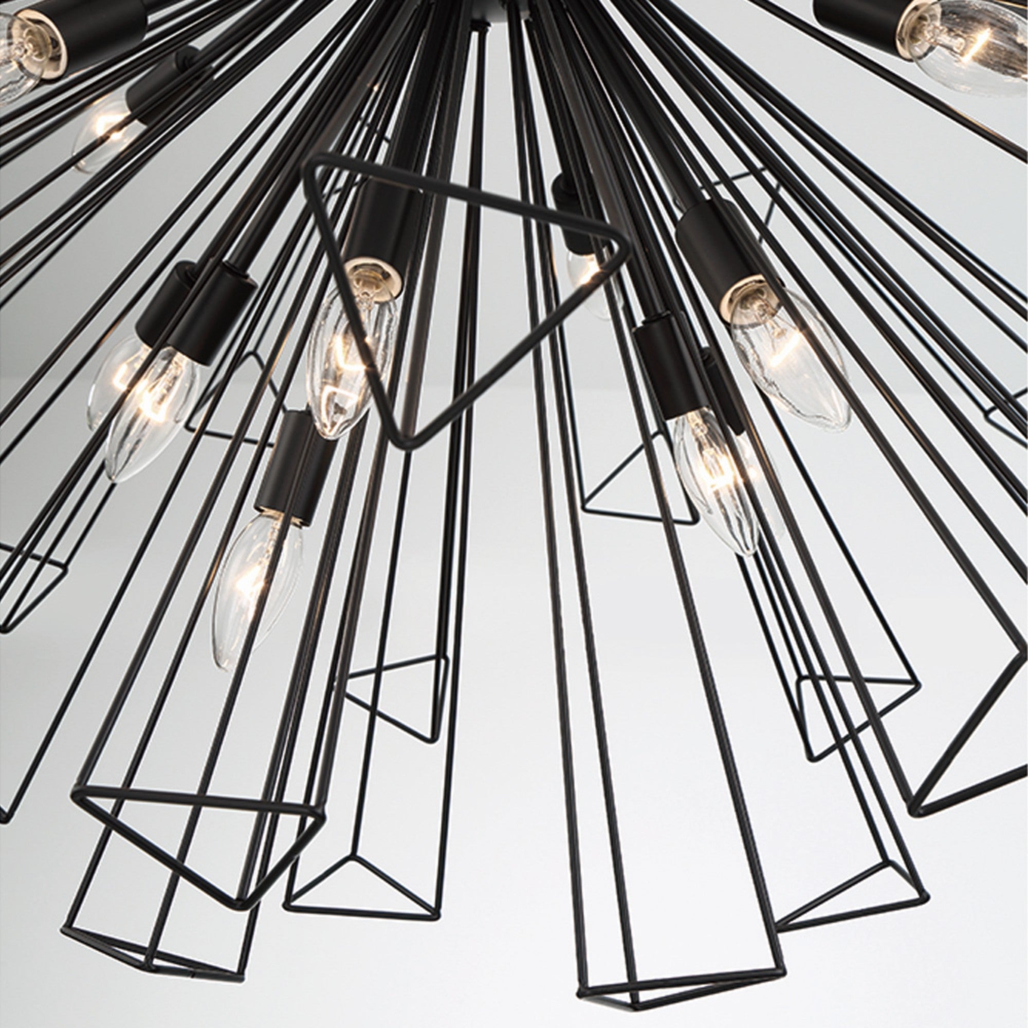 Dendelio 29-Light 40" Chandelier, Black Finish - Bees Lighting