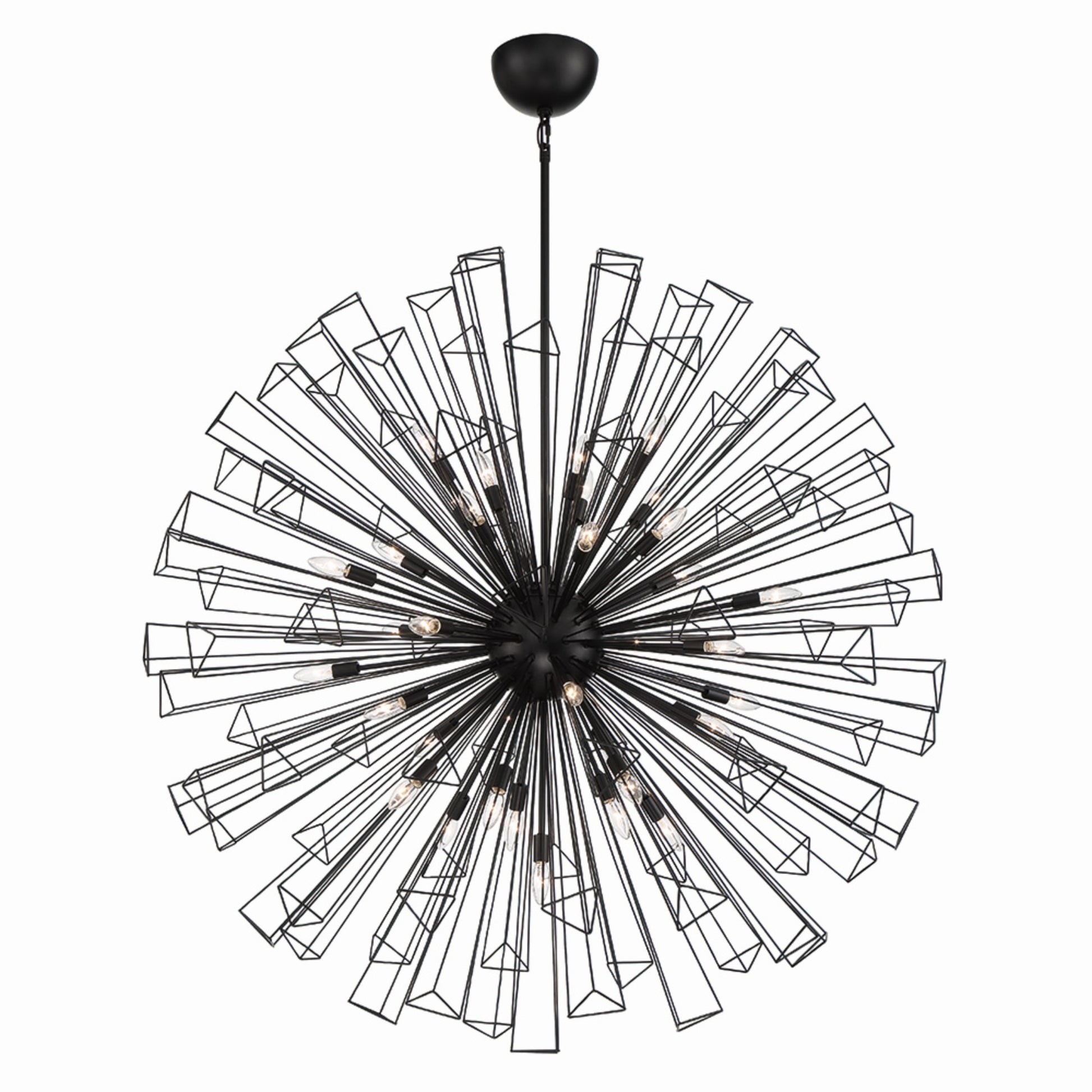 Dendelio 35-Light 54" Grand Chandelier, Black Finish - Bees Lighting