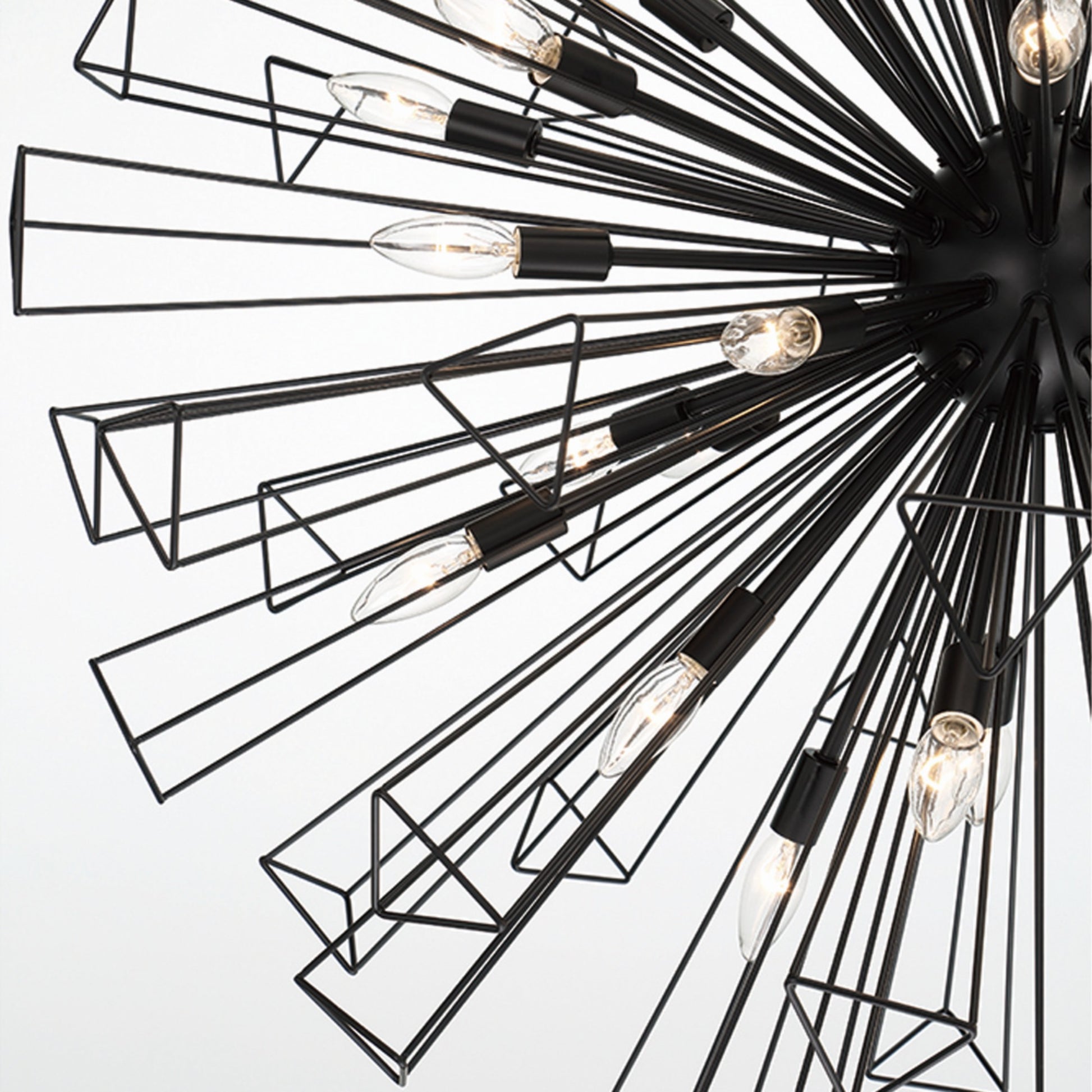 Dendelio 35-Light 54" Grand Chandelier, Black Finish - Bees Lighting