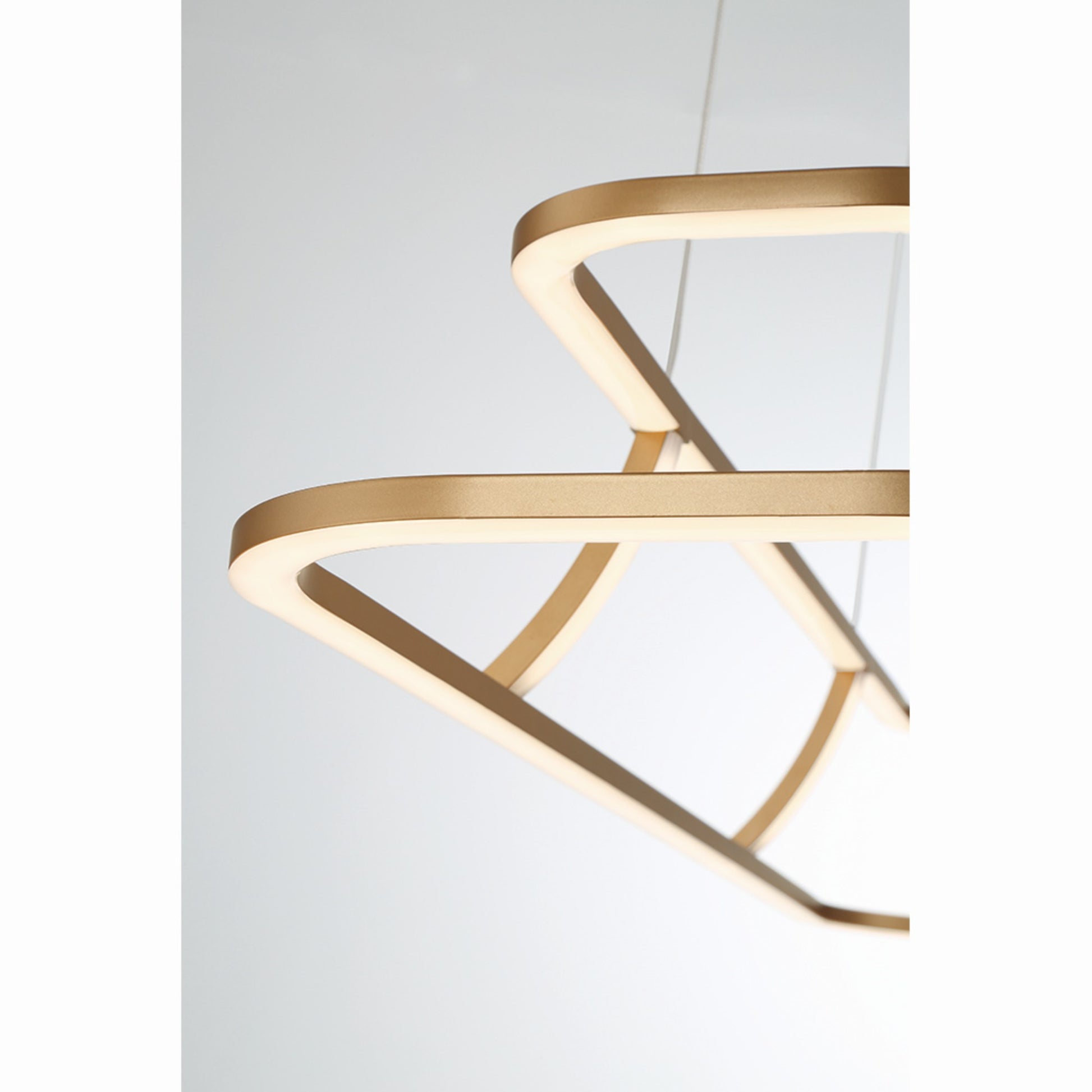 Cadoux 44" LED Linear Chandelier, Gold Finish - Bees Lighting