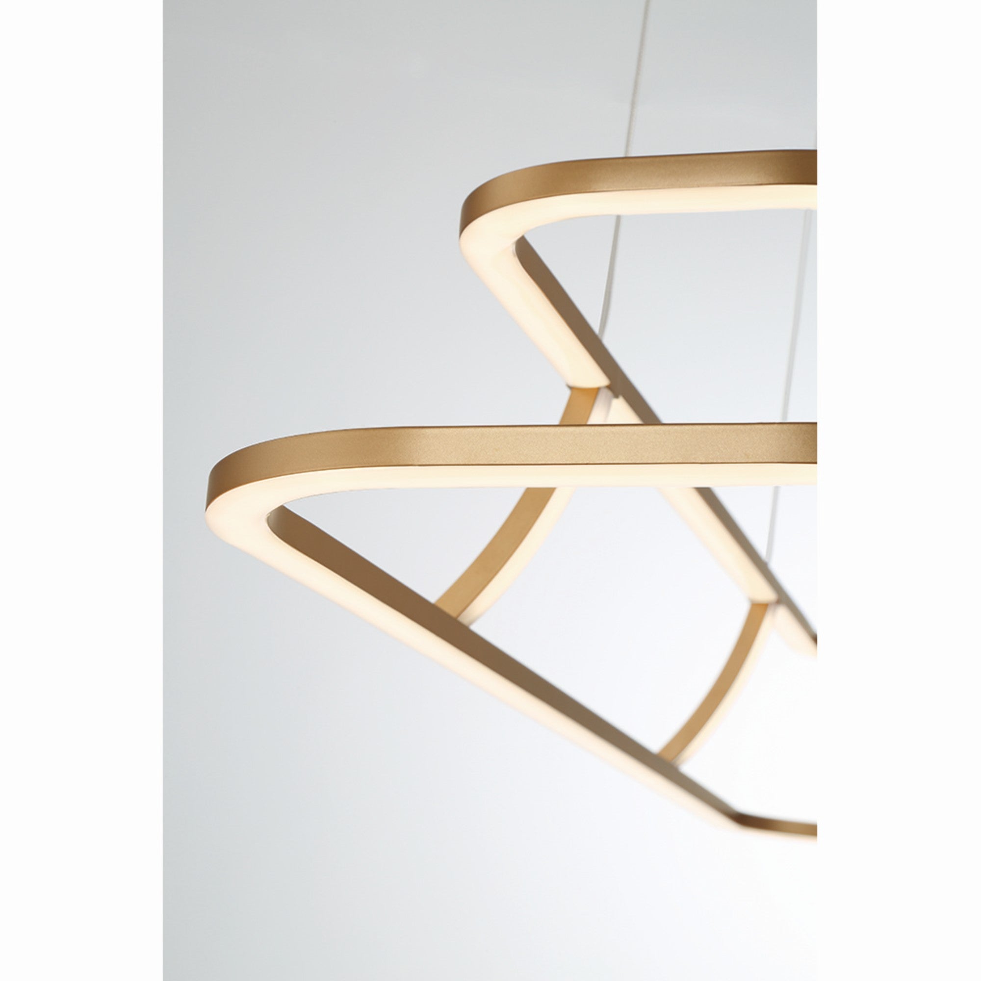 Cadoux 44" LED Linear Chandelier, Gold Finish - Bees Lighting
