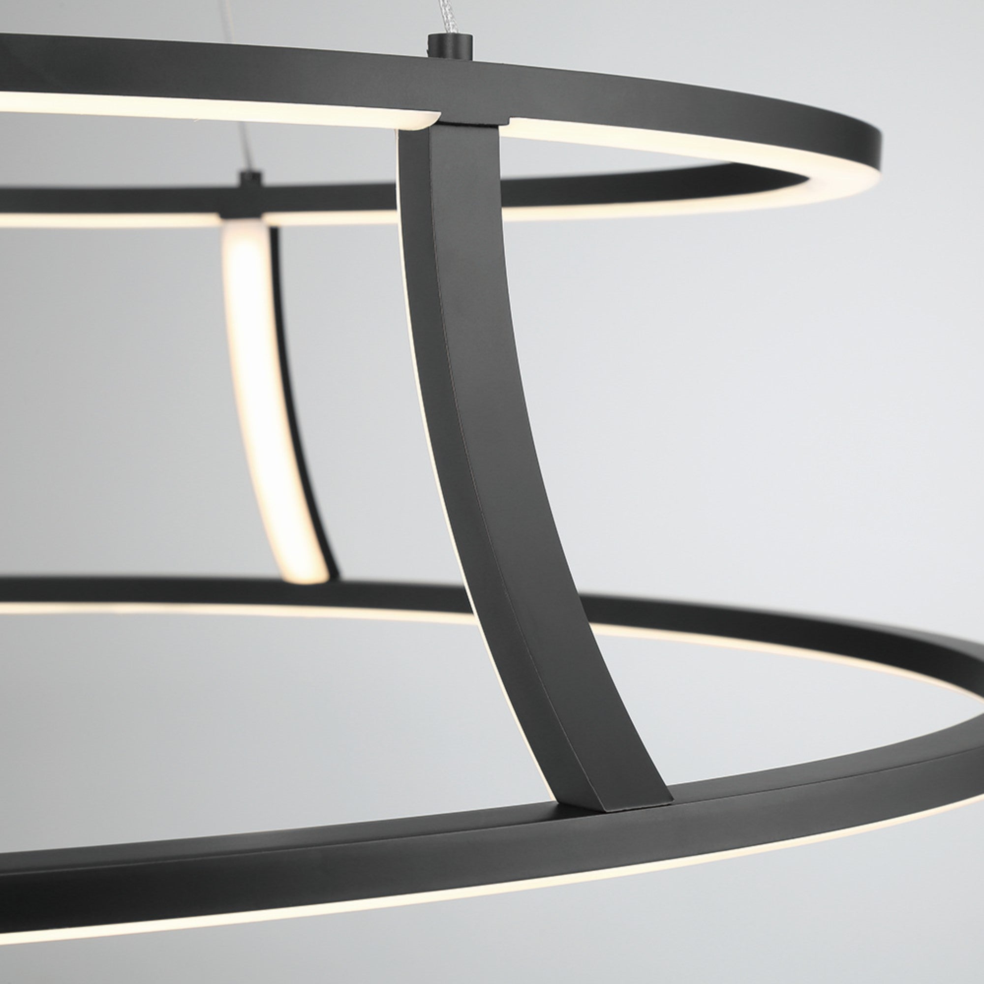 Cadoux 30" LED Chandelier, Black Finish - Bees Lighting