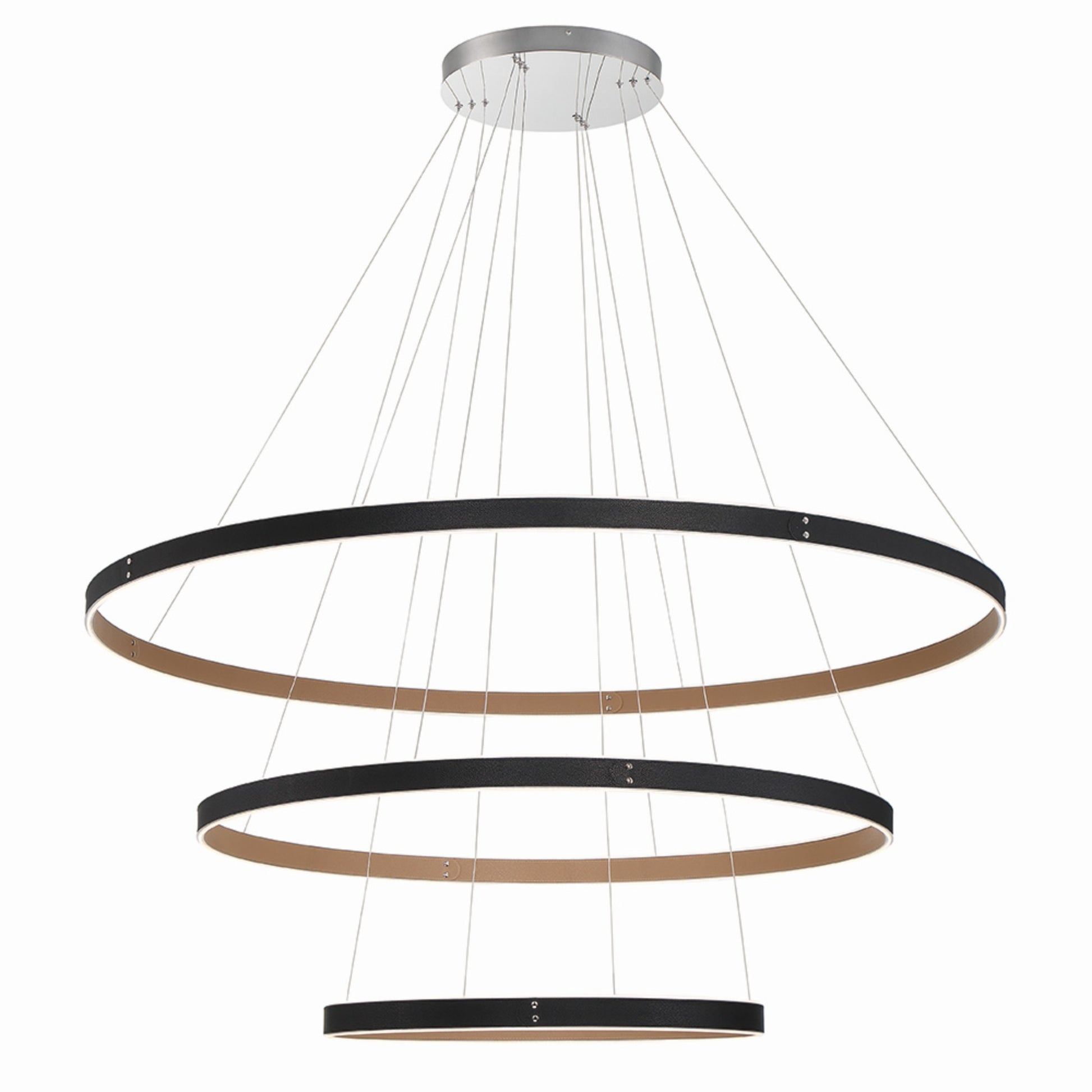 Verdura 3-Tiers 60" LED Grand Chandelier, Black Finish - Bees Lighting