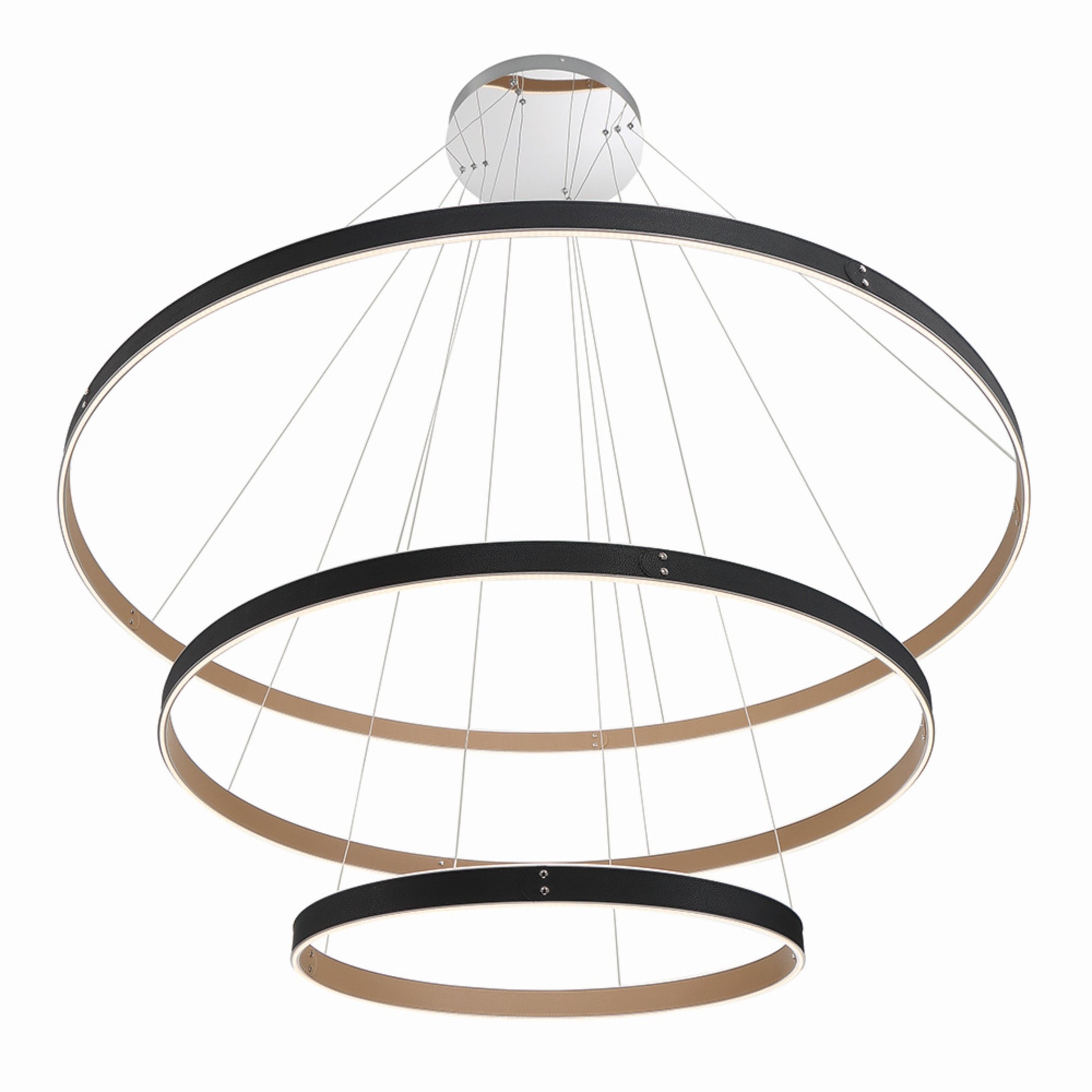 Verdura 3-Tiers 60" LED Grand Chandelier, Black Finish - Bees Lighting