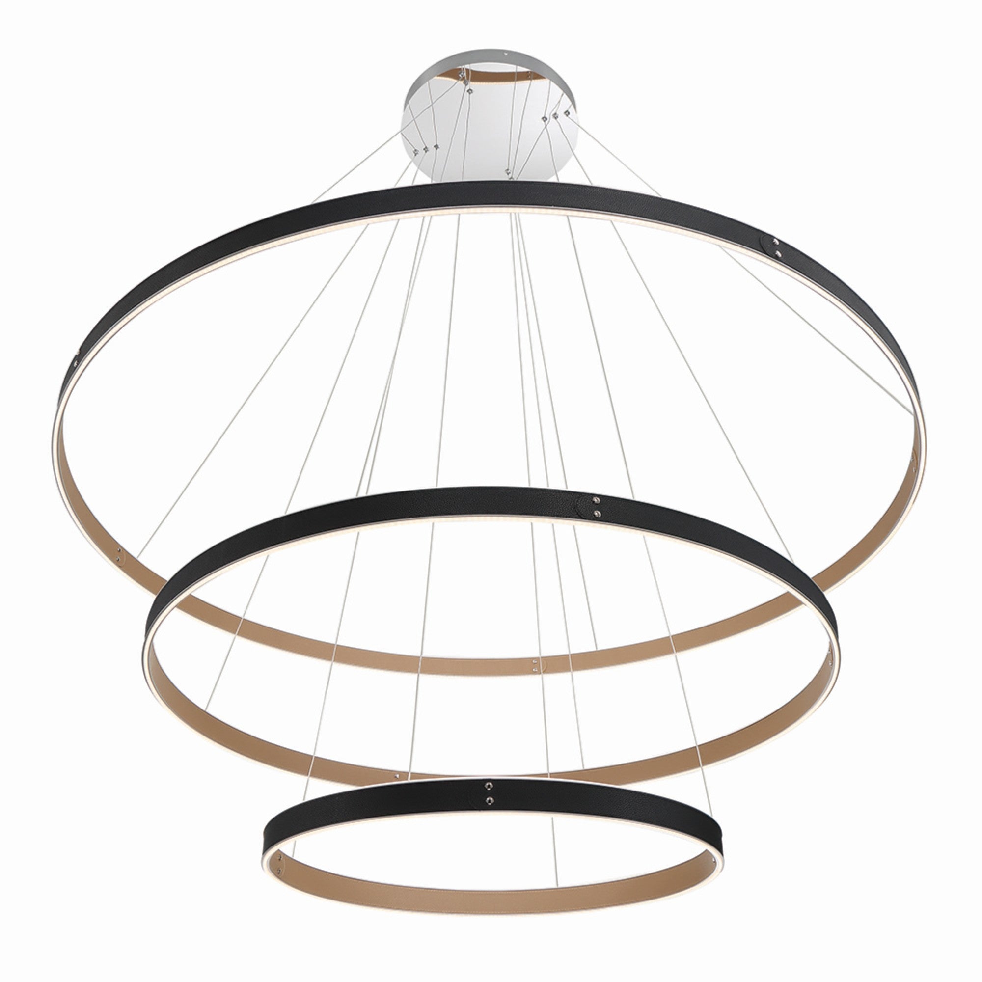 Verdura 3-Tiers 60" LED Grand Chandelier, Black Finish - Bees Lighting