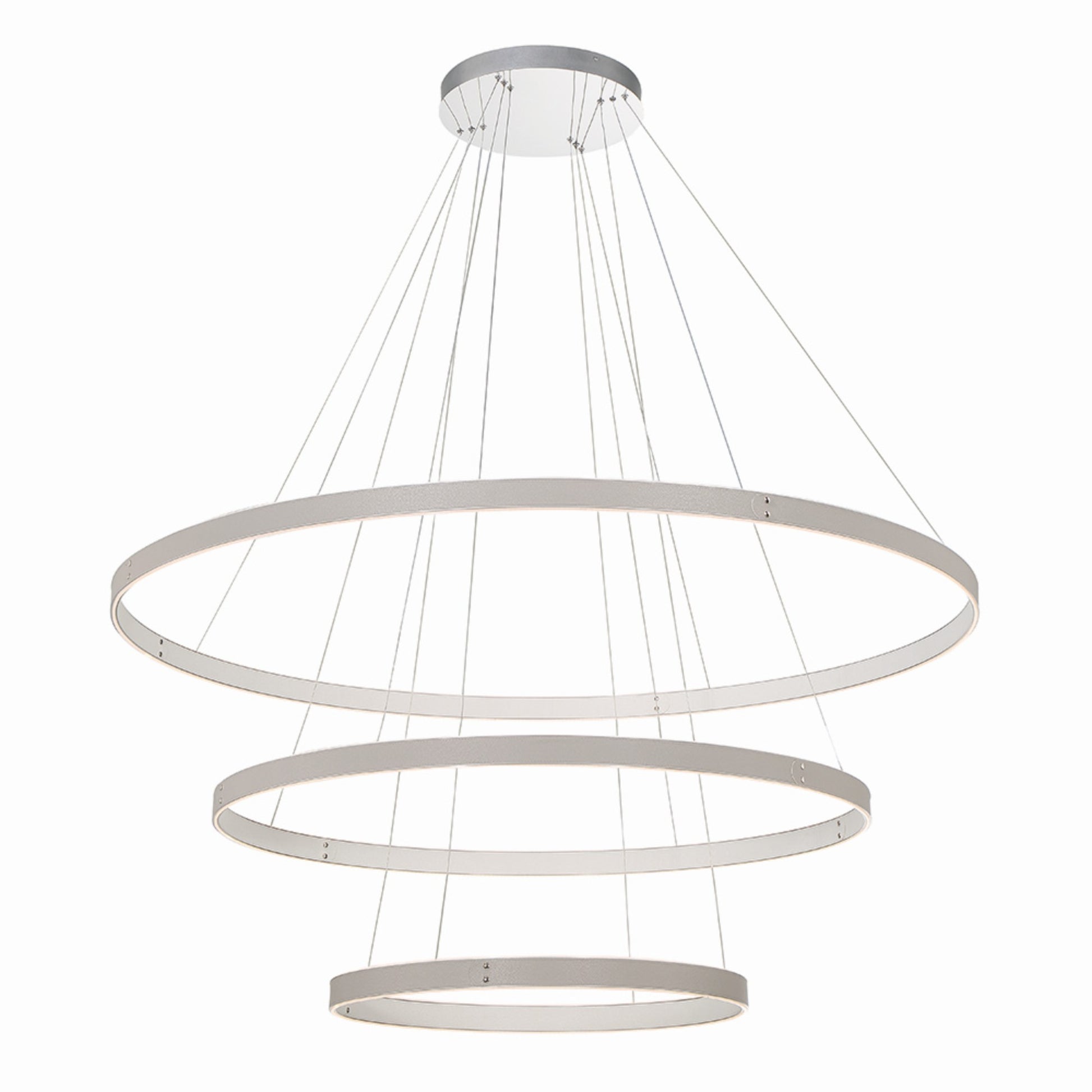 Verdura 3-Tiers 60" LED Grand Chandelier, Grey Finish - Bees Lighting