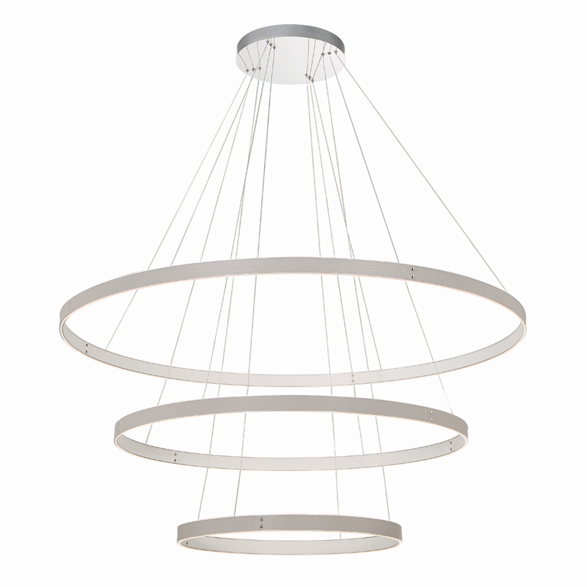 Verdura 3-Tiers 60" LED Grand Chandelier, Grey Finish - Bees Lighting