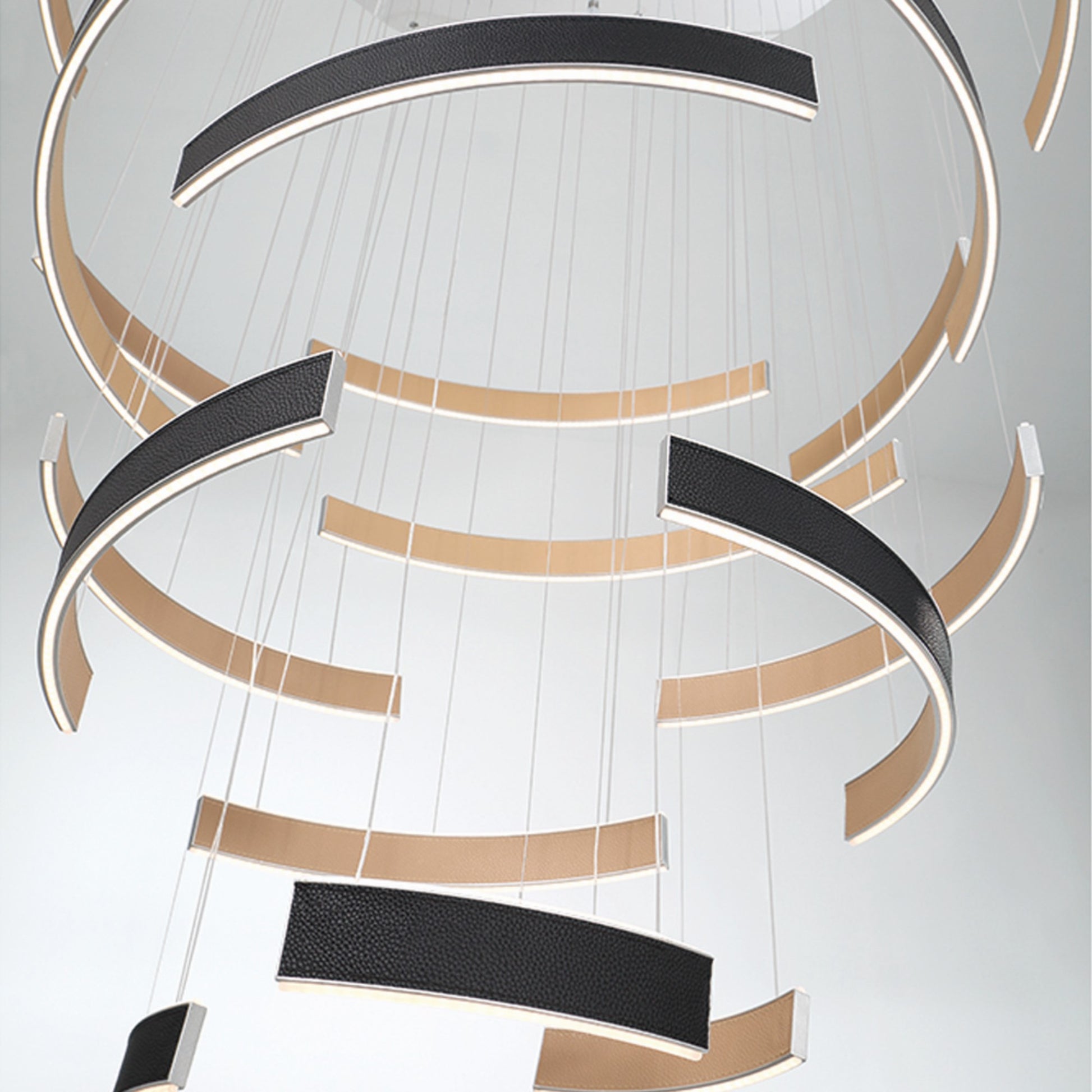 Verdura 6-Tiers 18-Light 41" LED Grand Chandelier, Black Finish - Bees Lighting