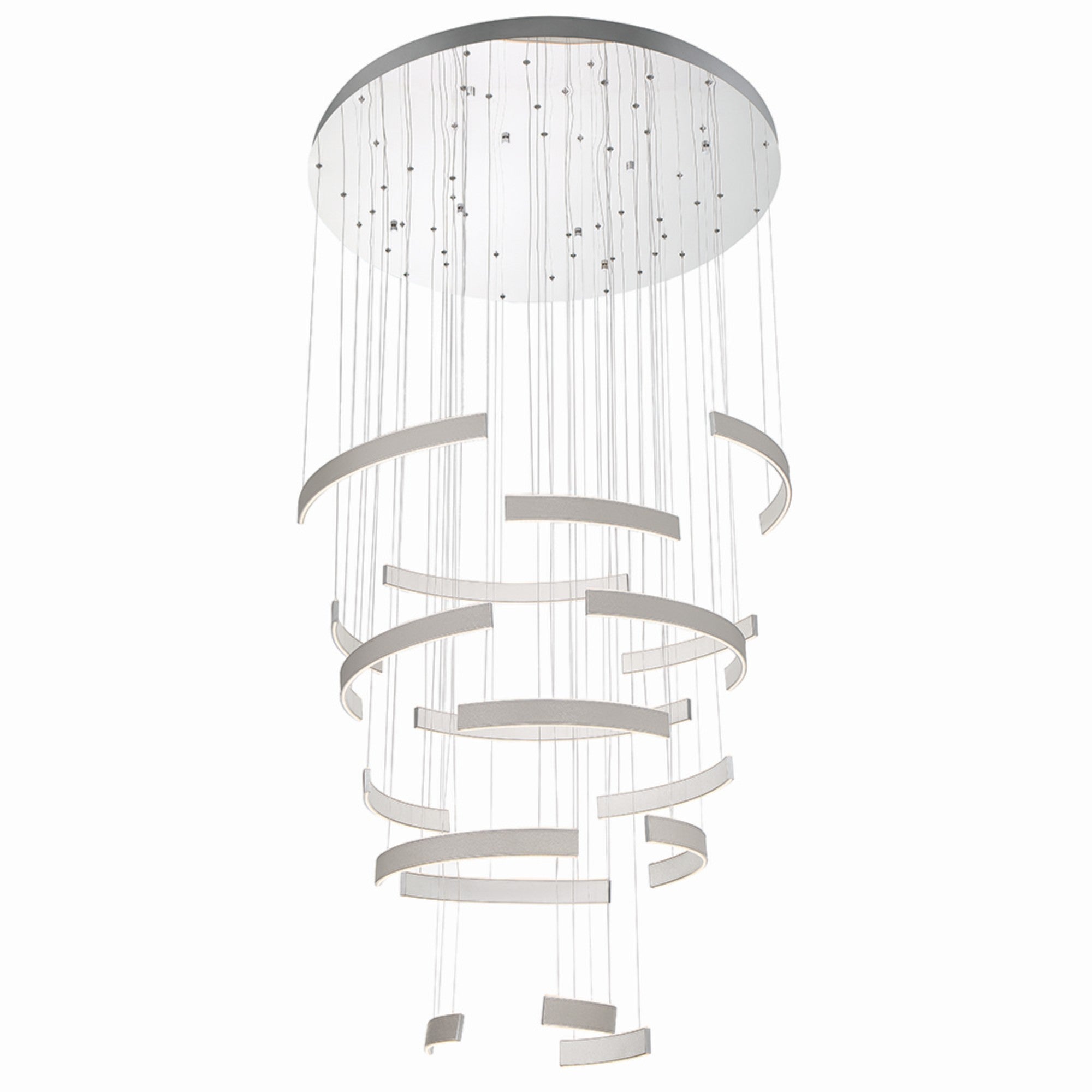 Verdura 6-Tiers 18-Light 41" LED Grand Chandelier, Grey Finish - Bees Lighting