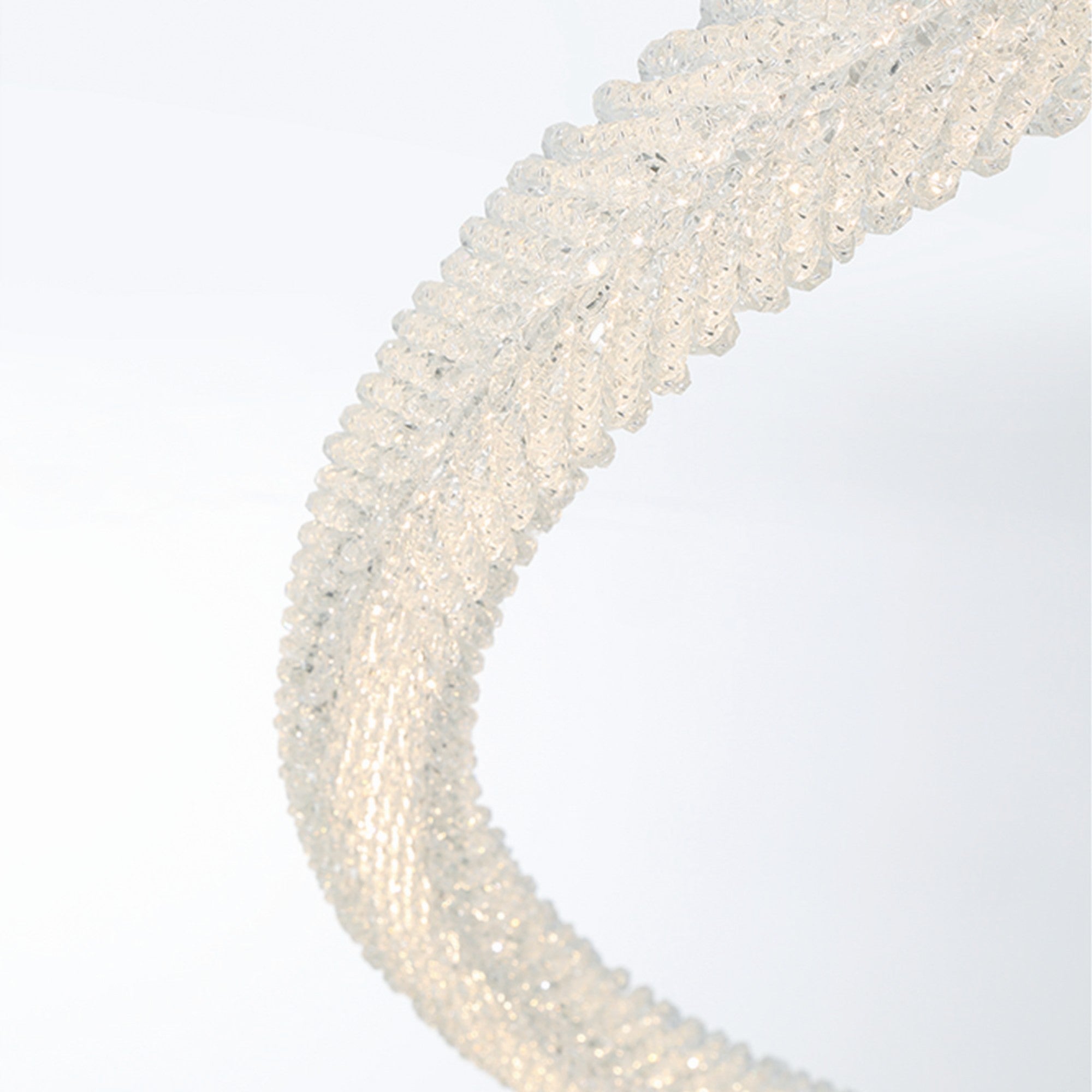Sassi 48" LED Chandelier, Chrome Finish with Crystals - Bees Lighting