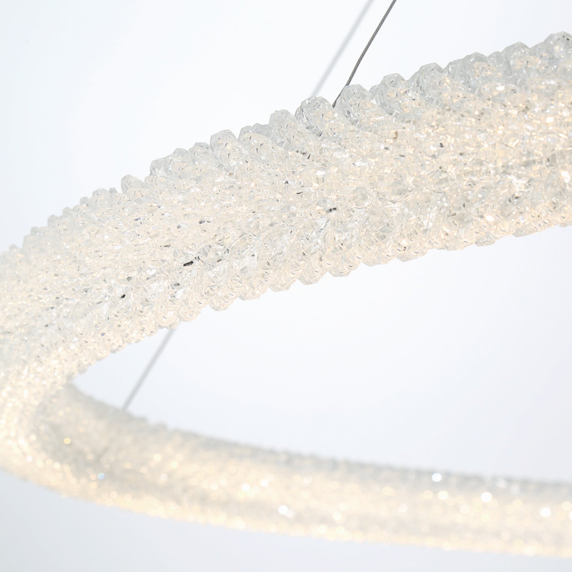 Sassi 3-Tiers 60" LED Grand Chandelier, Chrome Finish with Crystals - Bees Lighting