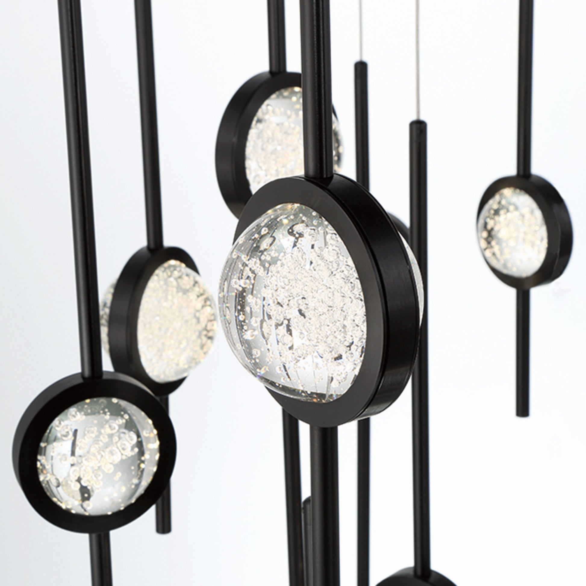 Barletta 26-Light 40" LED Grand Chandelier, Black Finish - Bees Lighting