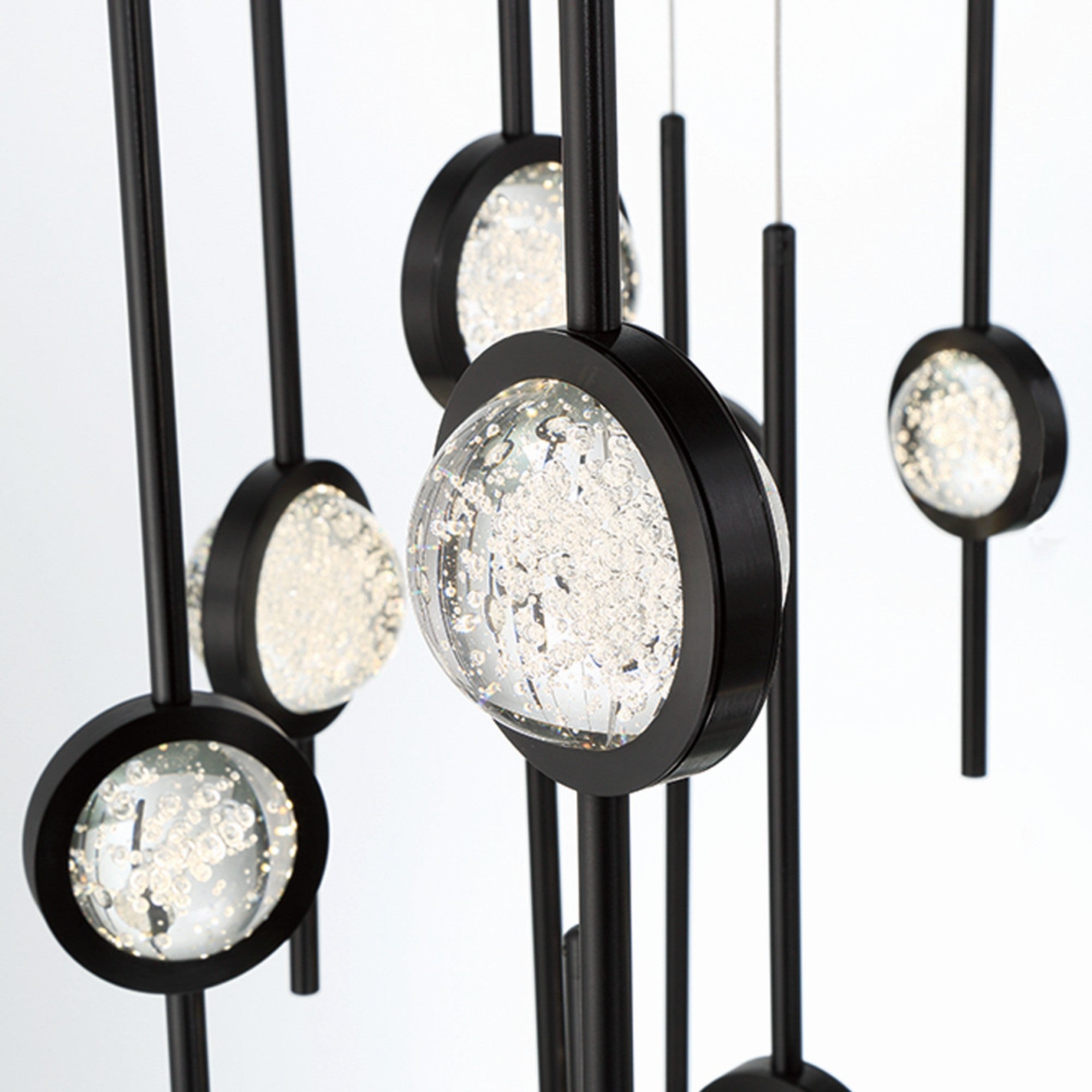 Barletta 26-Light 40" LED Grand Chandelier, Black Finish - Bees Lighting