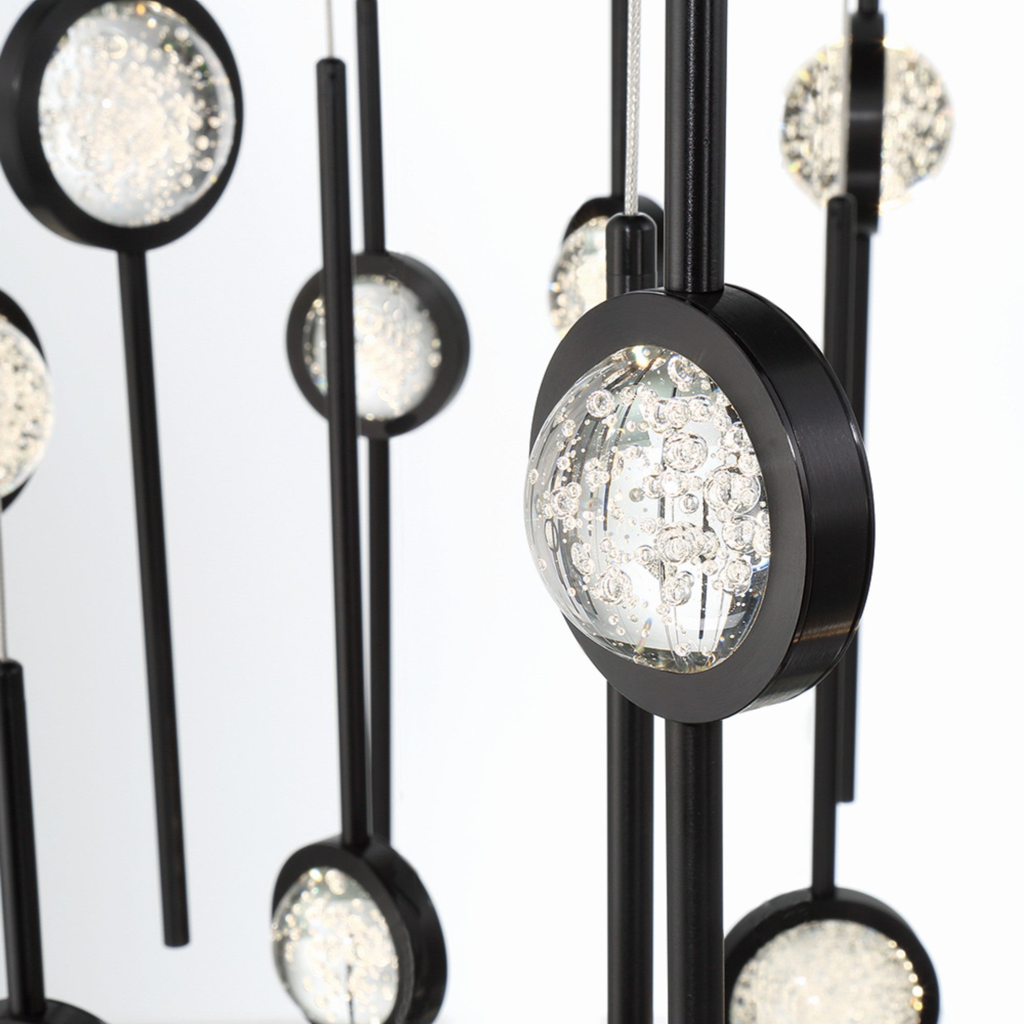 Barletta 26-Light 40" LED Grand Chandelier, Black Finish - Bees Lighting