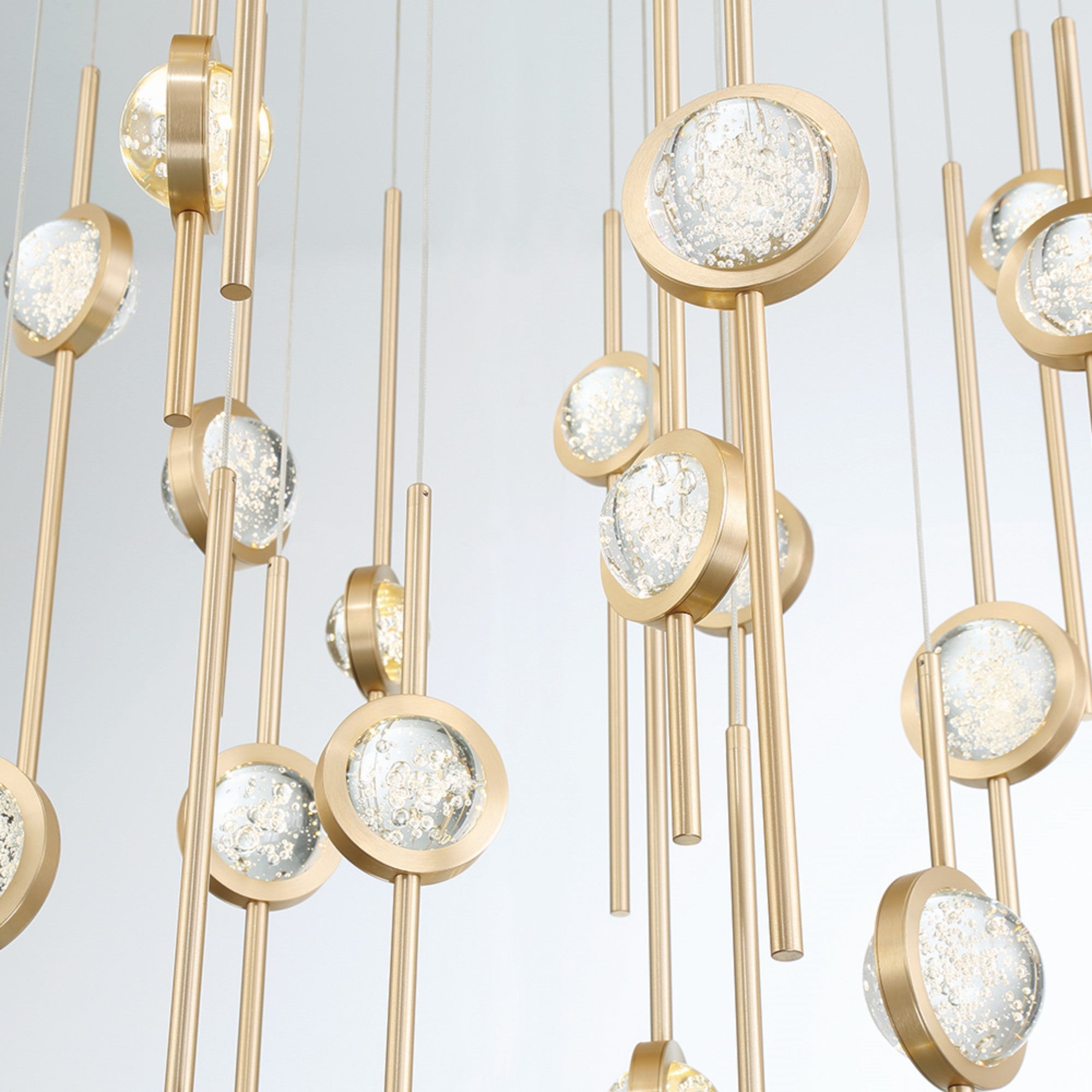 Barletta 26-Light 40" LED Grand Chandelier, Brass Finish - Bees Lighting