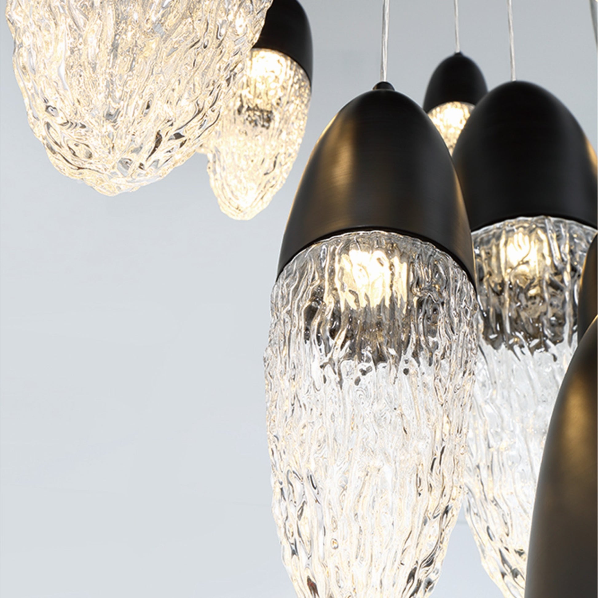 Ecrou 22-Light 40" Grand Chandelier, Black Finish - Bees Lighting