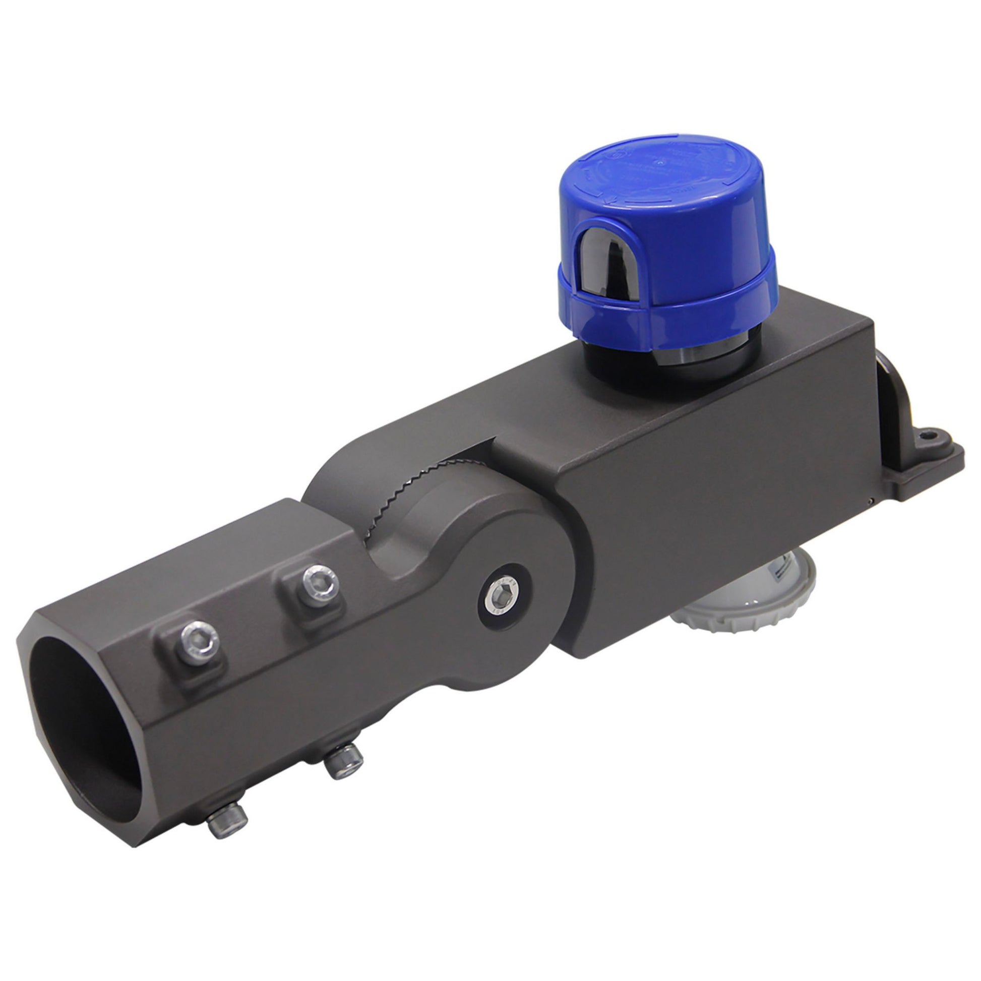 Extended Slipfitter Mount with Sensor Knockouts, For use with Area Light, Bronze Finish - Bees Lighting