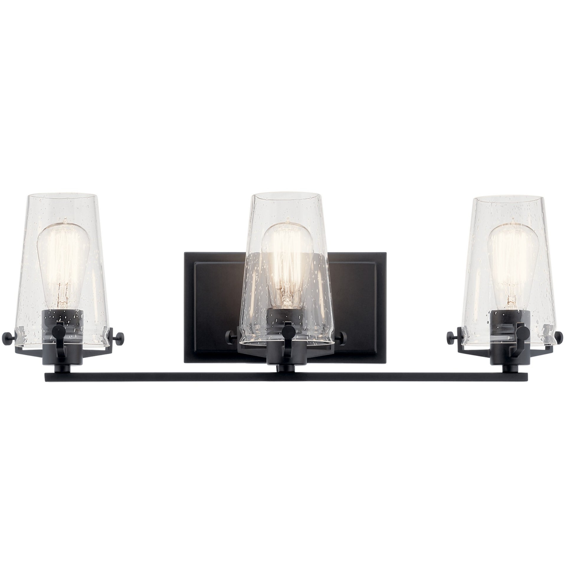 Alton 24" 3-Light Bath Vanity Light, Black Finish - Bees Lighting