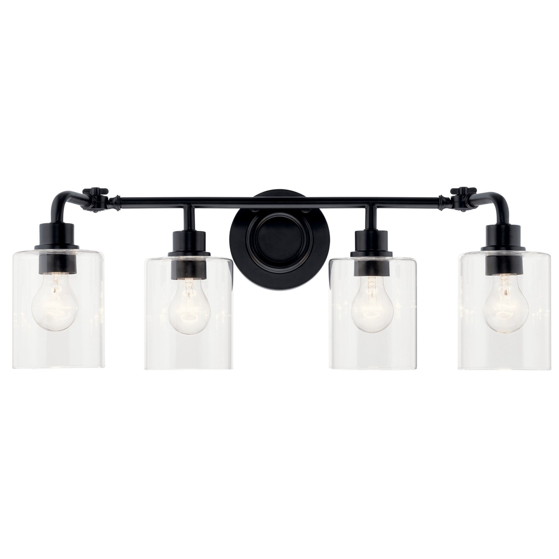 Gunnison 34" 4-Light Bath Vanity Light, Black Finish - Bees Lighting