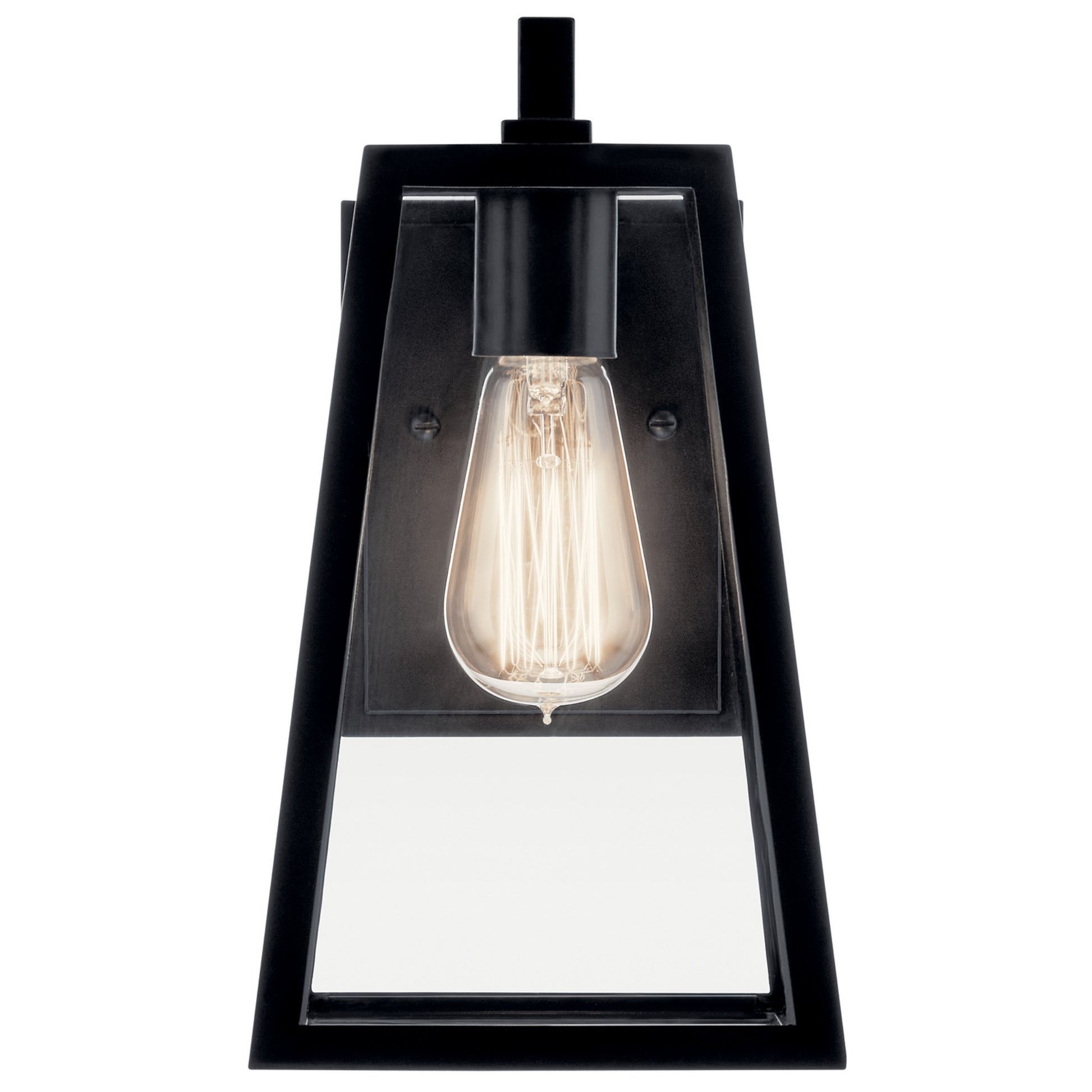 Delison 12" Outdoor Wall Light, Black Finish - Bees Lighting