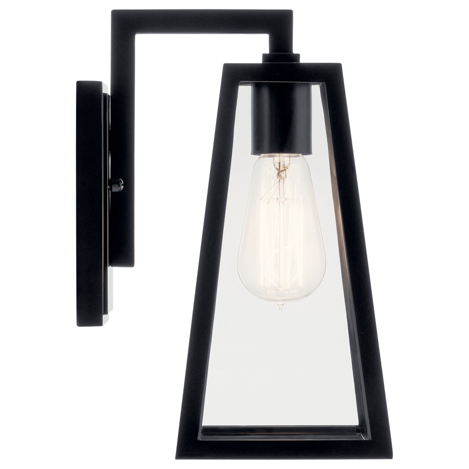Delison 12" Outdoor Wall Light, Black Finish - Bees Lighting