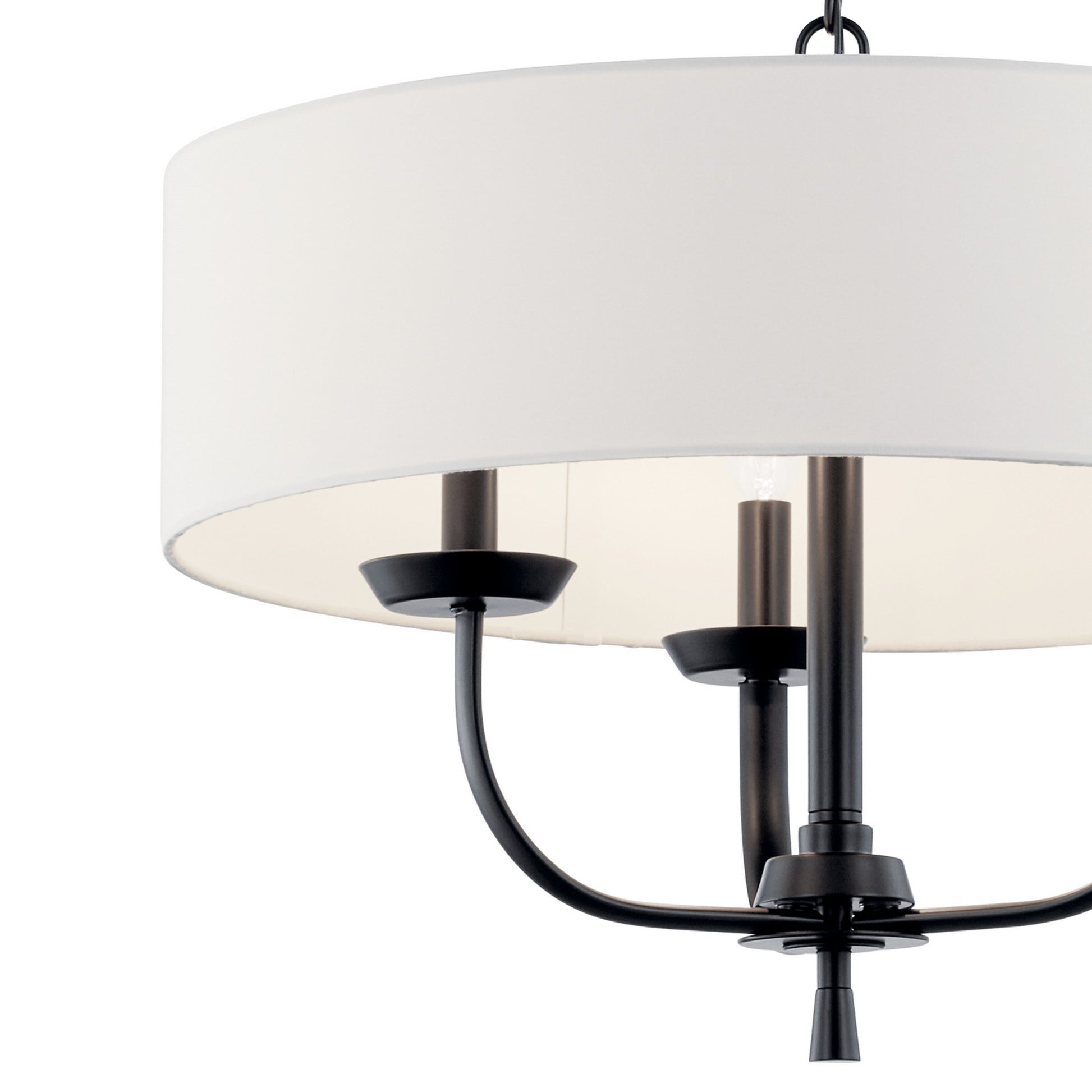 Kennewick 20" 3-Light Chandelier, Black Finish - Bees Lighting