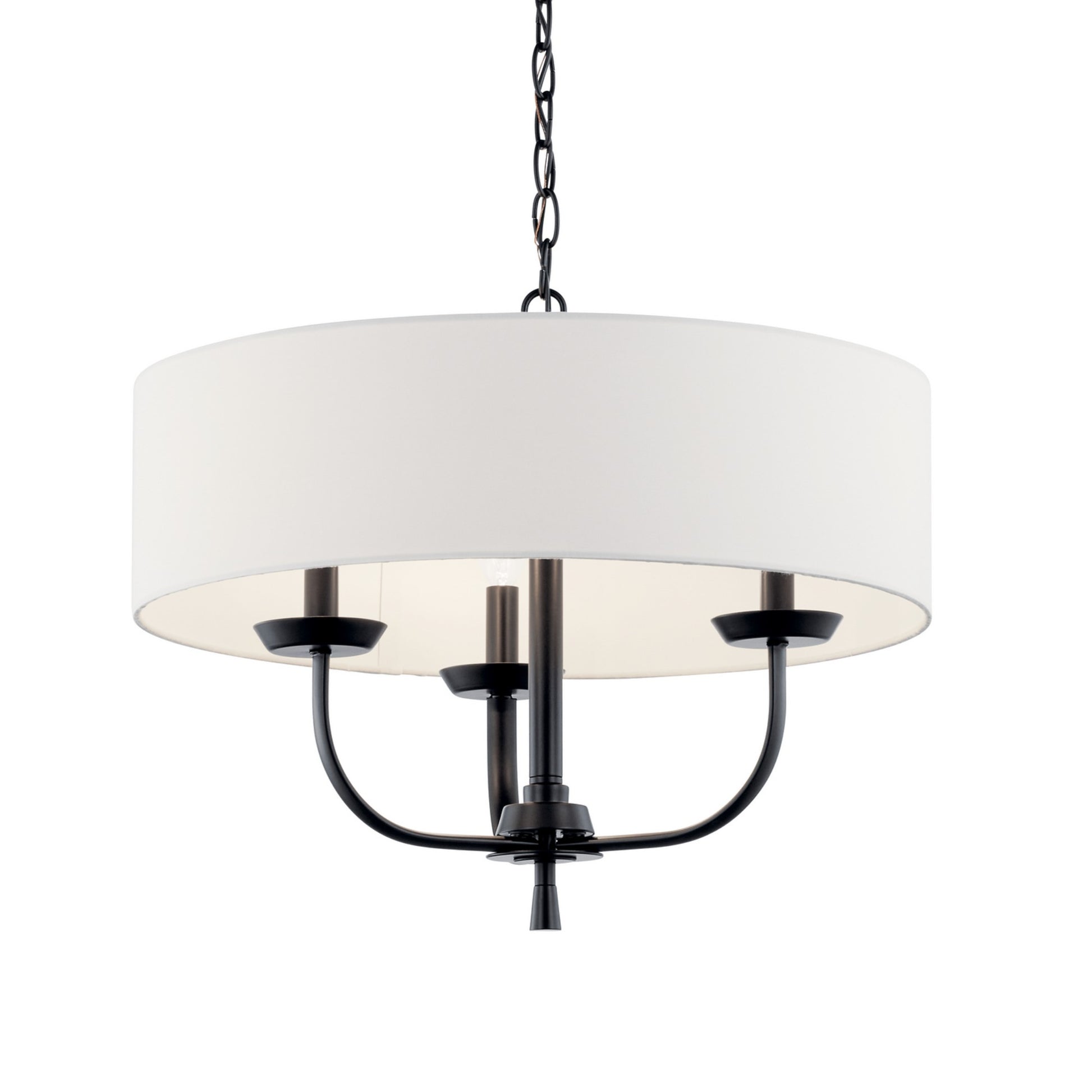 Kennewick 20" 3-Light Chandelier, Black Finish - Bees Lighting