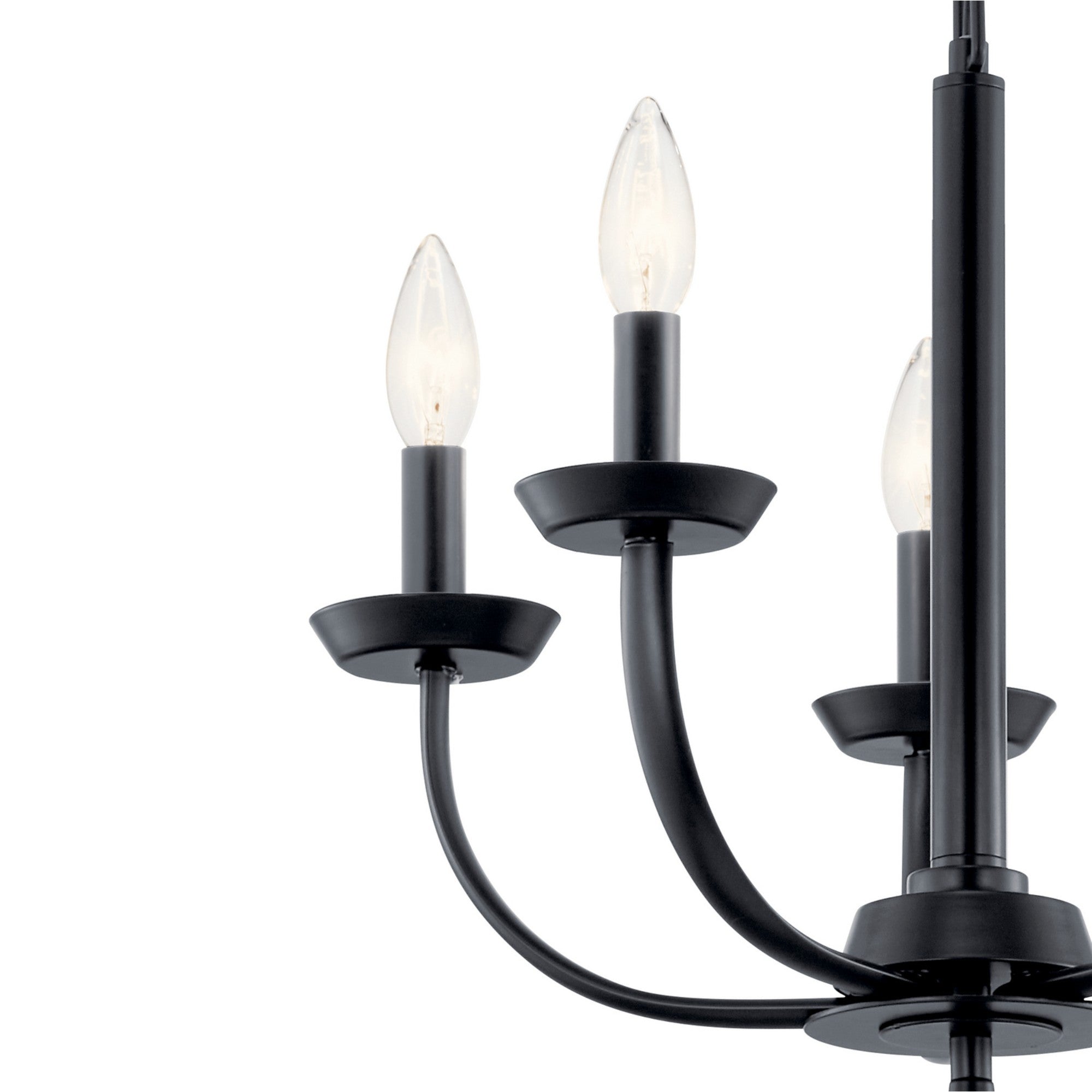 Kennewick 18" 5-Light Chandelier, Black Finish - Bees Lighting