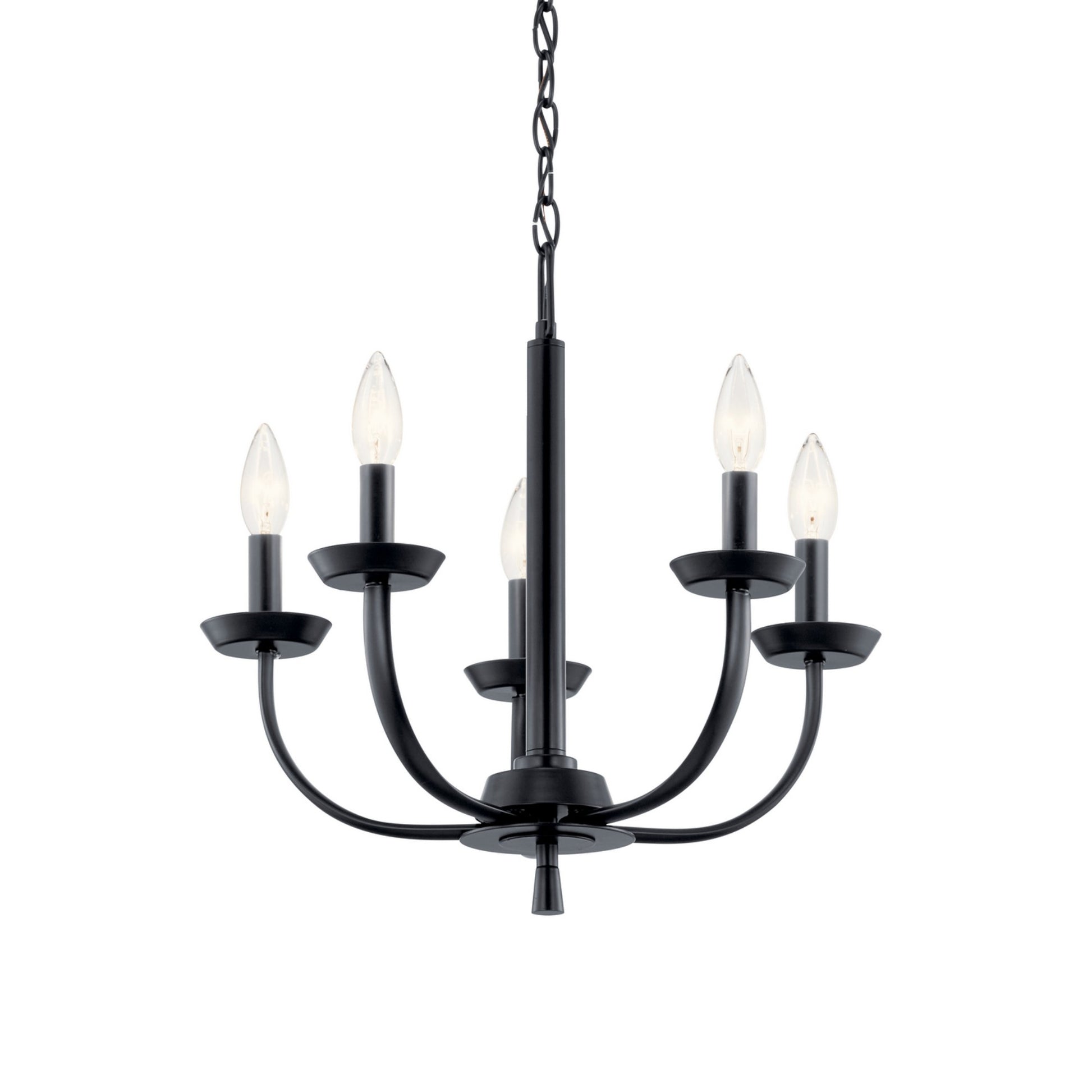 Kennewick 18" 5-Light Chandelier, Black Finish - Bees Lighting
