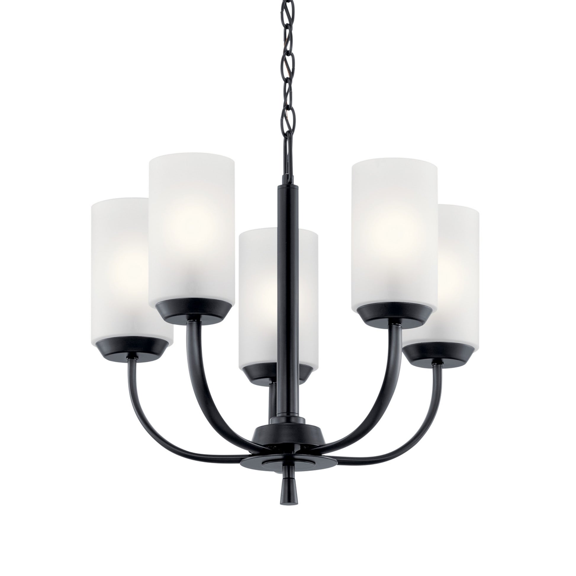 Kennewick 19" 5-Light Chandelier, Black Finish - Bees Lighting