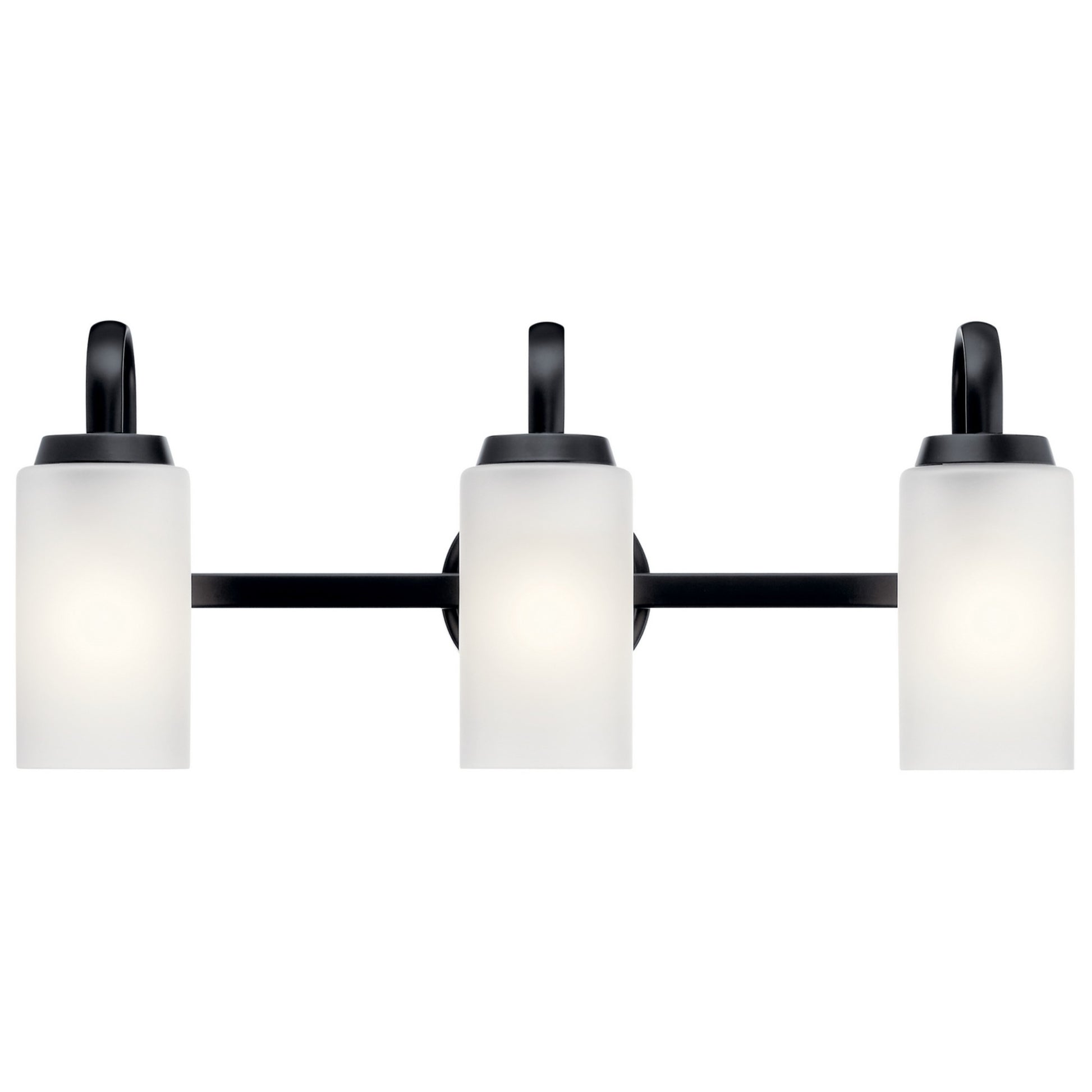 Kennewick 23" 3-Light Bath Vanity Light, Black Finish - Bees Lighting