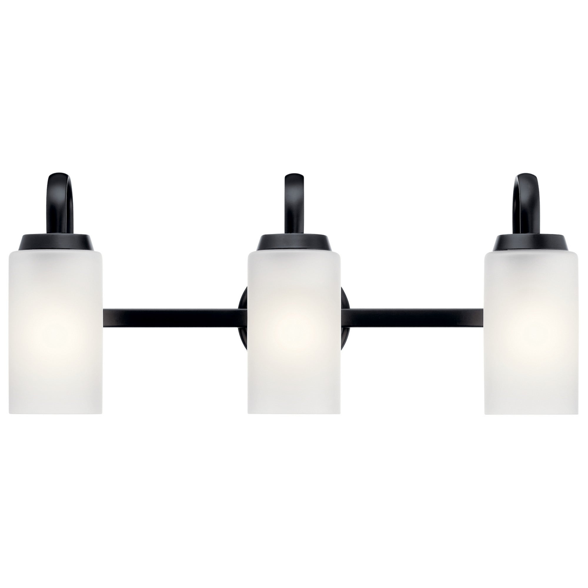 Kennewick 23" 3-Light Bath Vanity Light, Black Finish - Bees Lighting