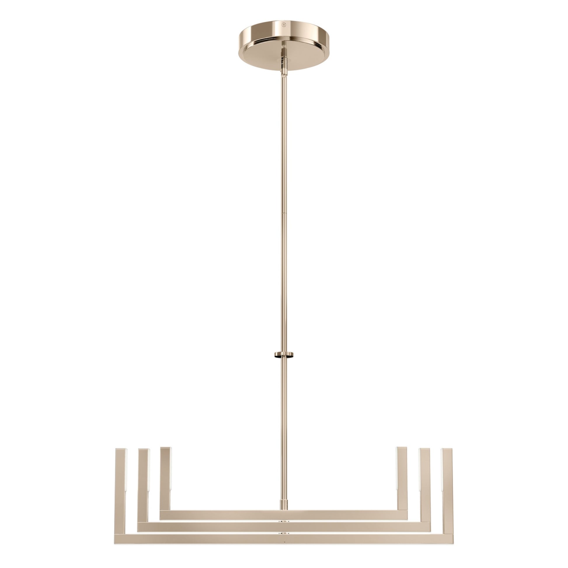 Priam 28" LED Chandelier, Polished Nickel Finish - Bees Lighting