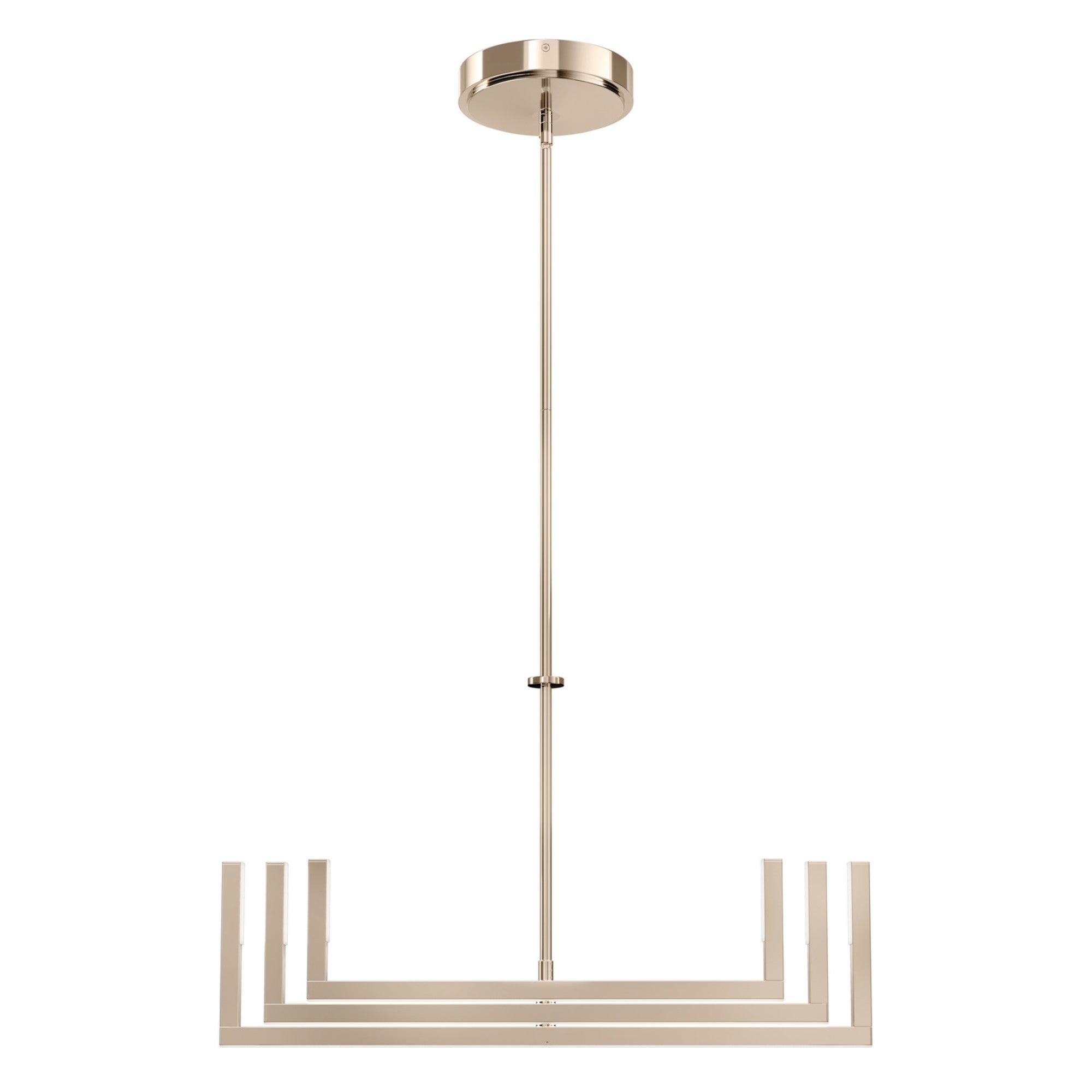 Priam 28" LED Chandelier, Polished Nickel Finish - Bees Lighting