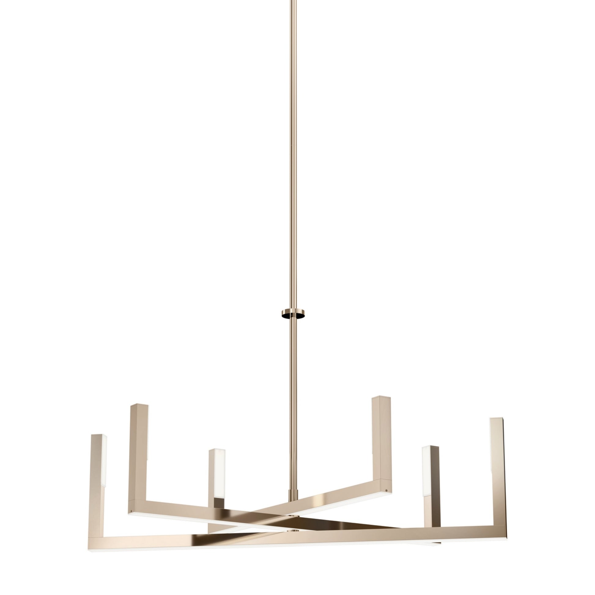 Priam 28" LED Chandelier, Polished Nickel Finish - Bees Lighting