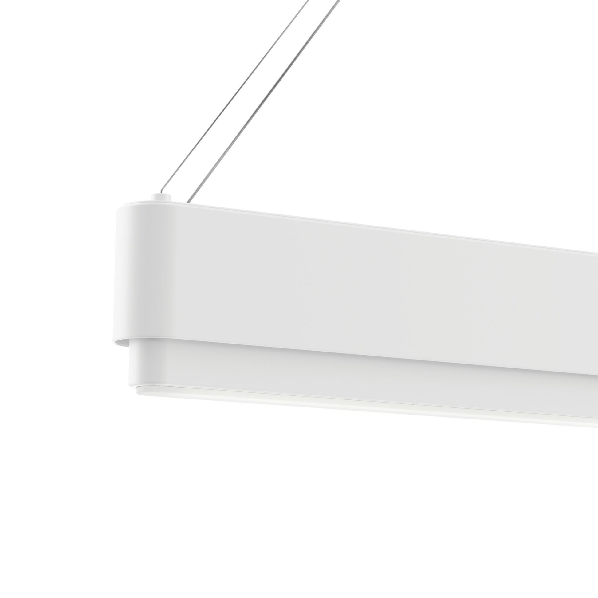 Walman 35" LED Linear Chandelier, White Finish - Bees Lighting