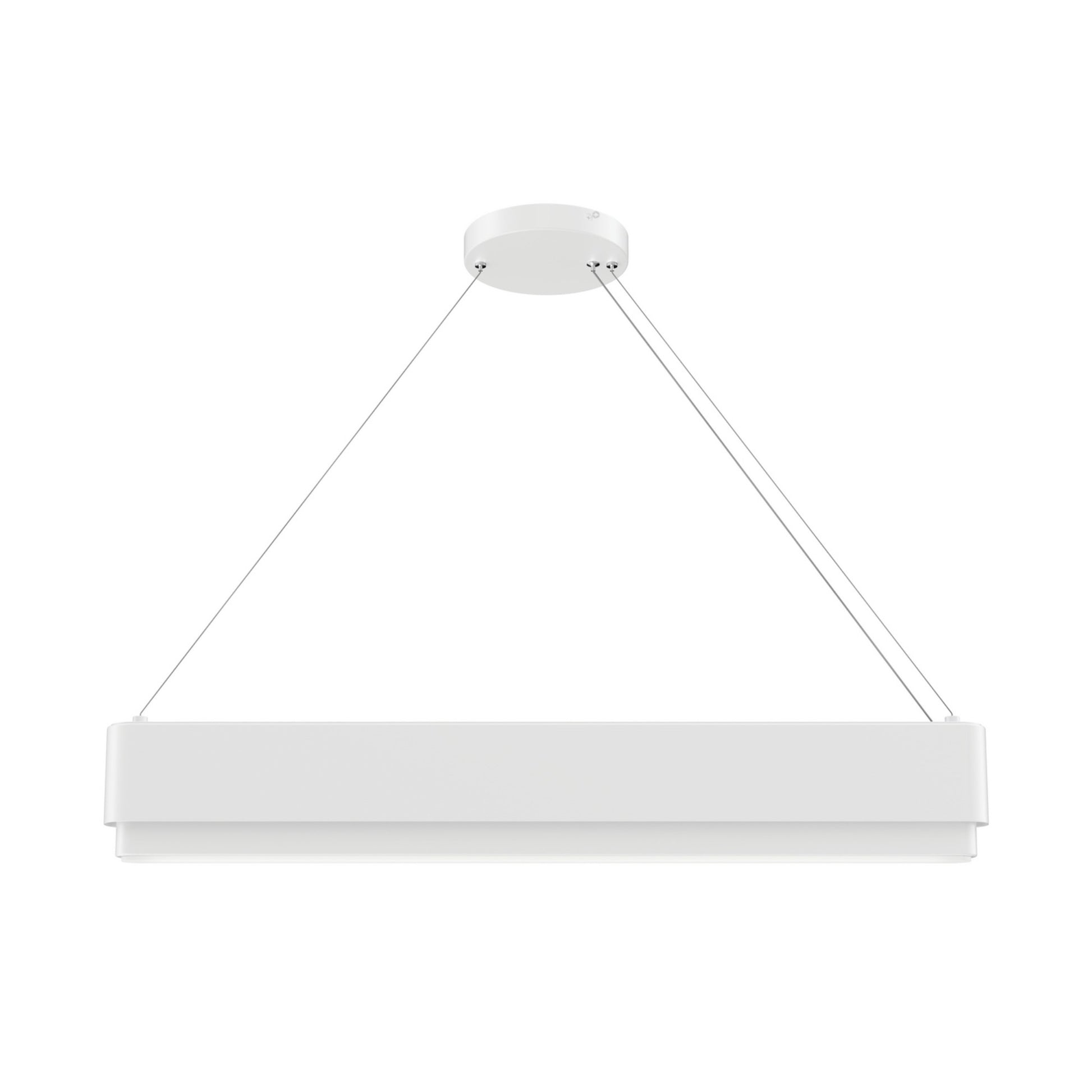 Walman 35" LED Linear Chandelier, White Finish - Bees Lighting