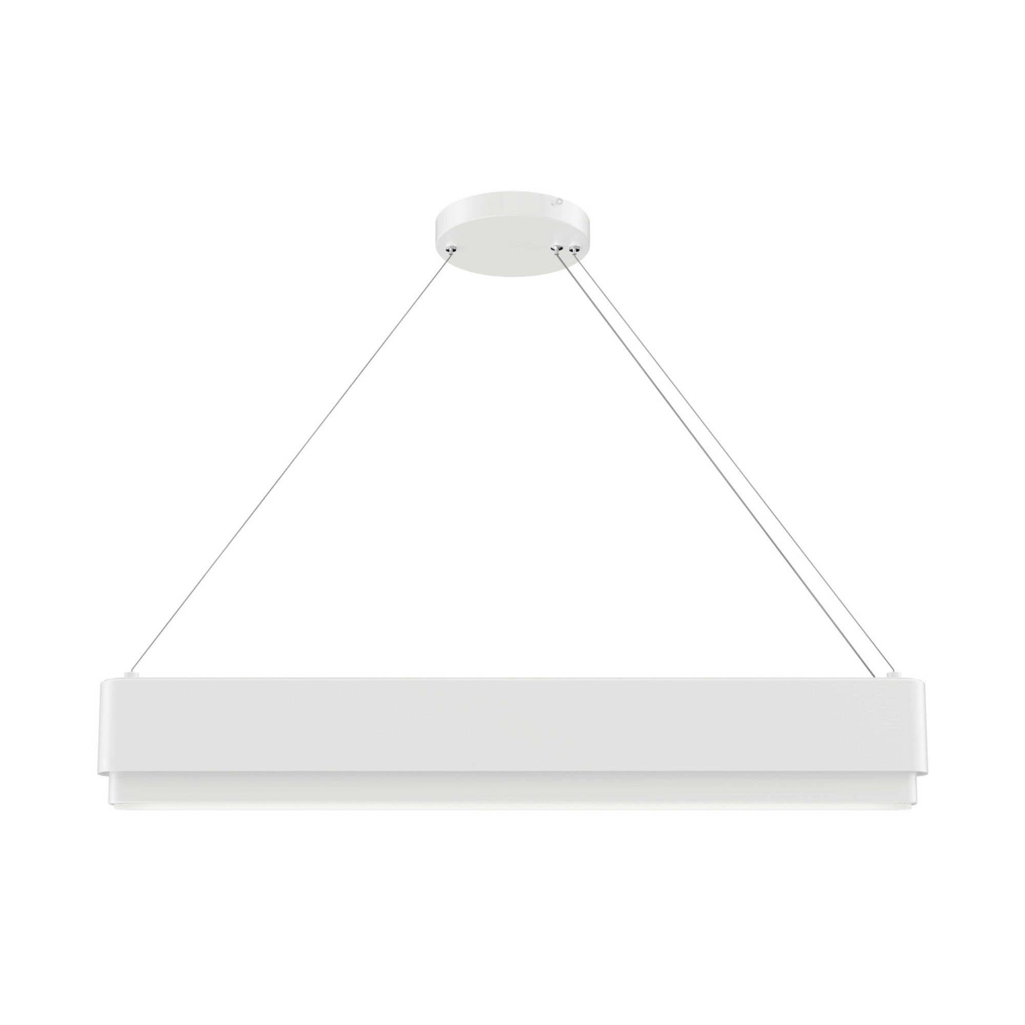 Walman 35" LED Linear Chandelier, White Finish - Bees Lighting