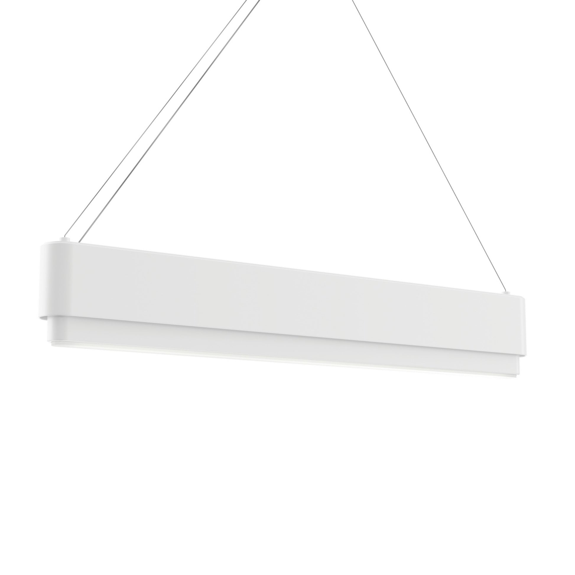 Walman 35" LED Linear Chandelier, White Finish - Bees Lighting