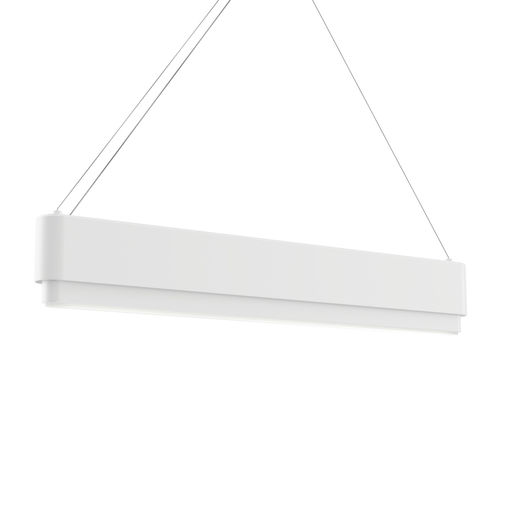 Walman 35" LED Linear Chandelier, White Finish - Bees Lighting