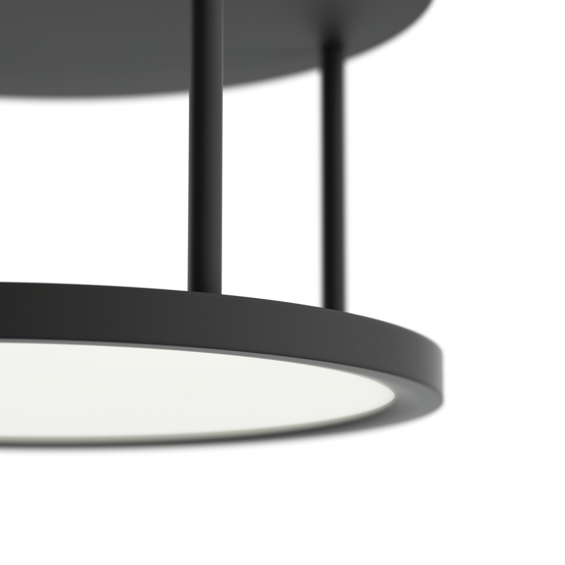 Lavi 15" LED Semi-Flush Mount, Matte Black Finish - Bees Lighting