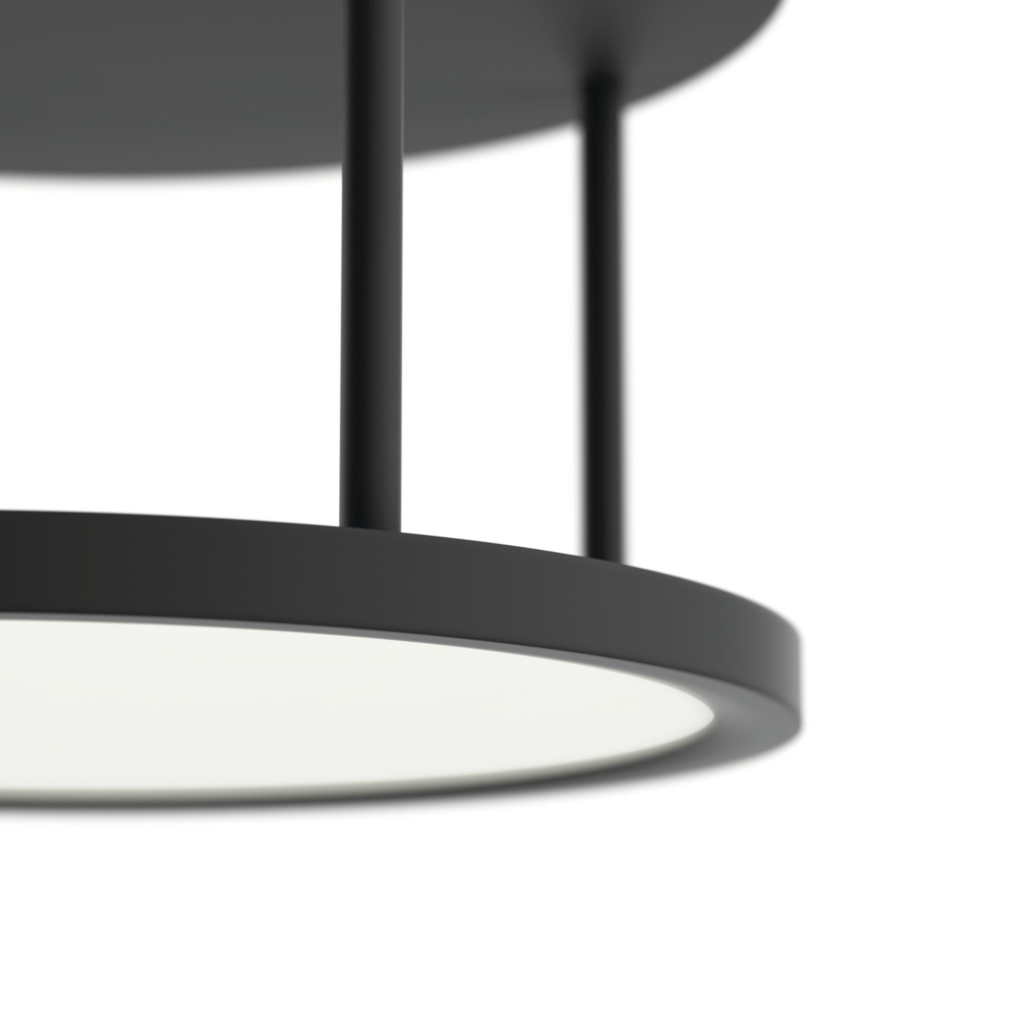 Lavi 15" LED Semi-Flush Mount, Matte Black Finish - Bees Lighting