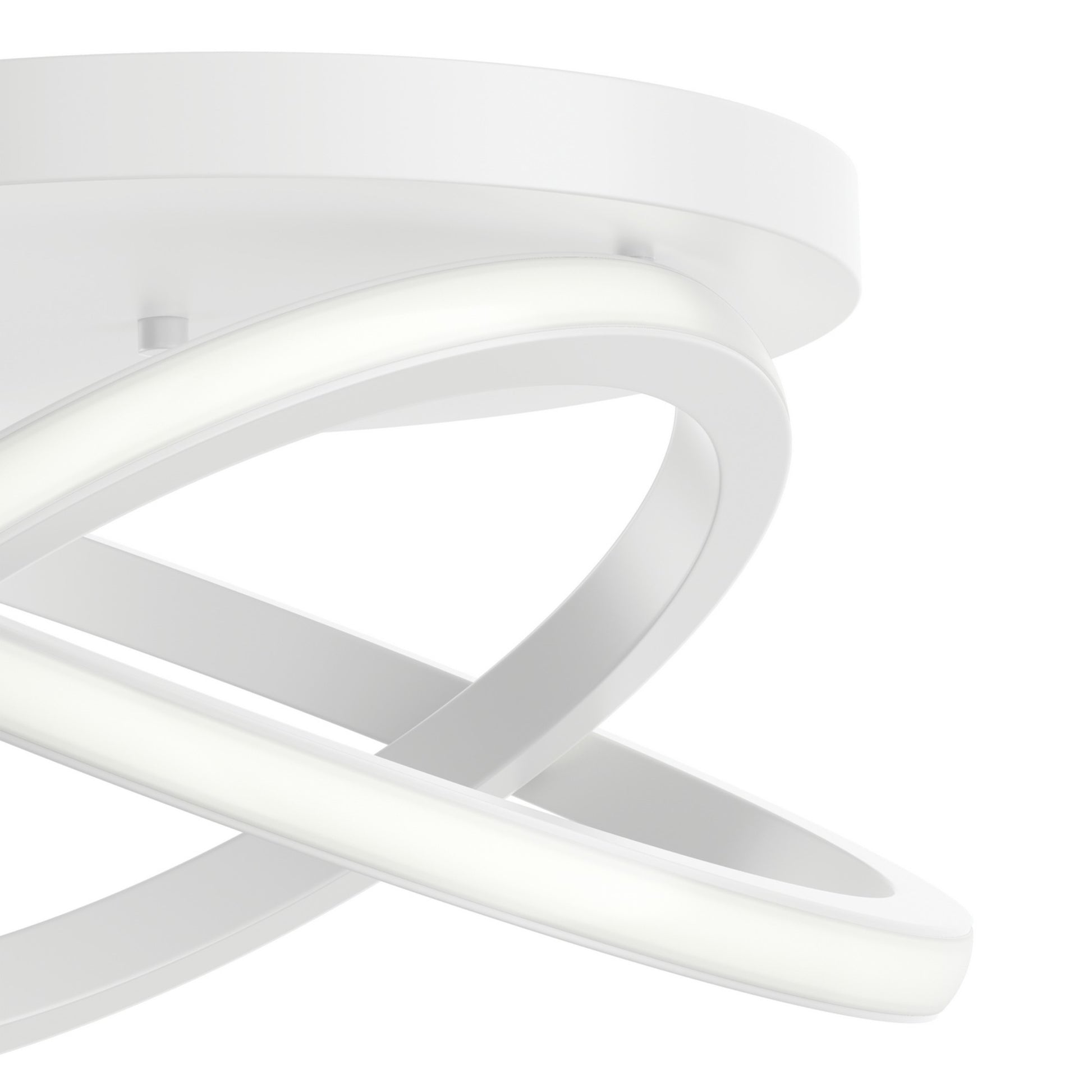 Caputo 19" LED Flush Mount, White Finish - Bees Lighting