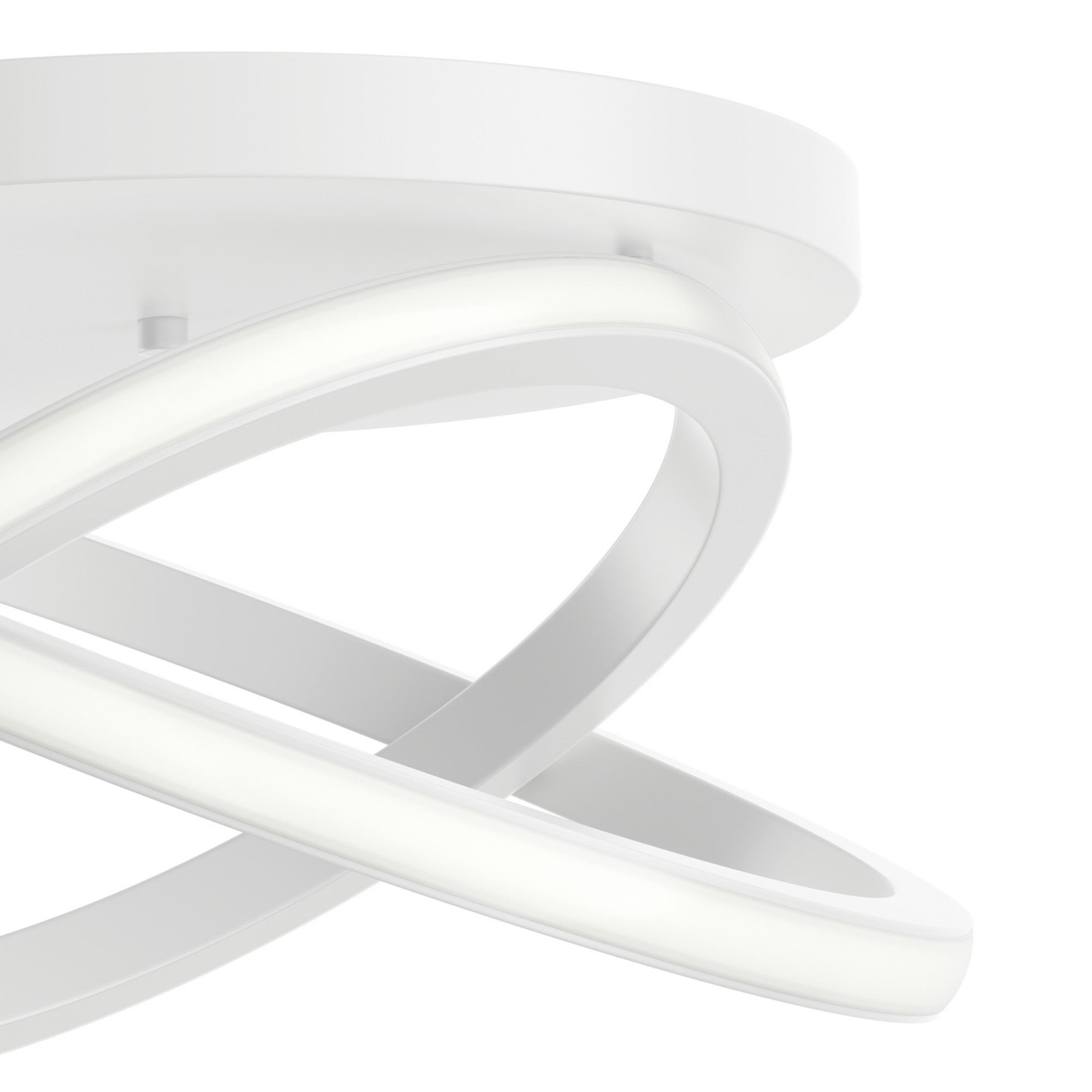 Caputo 19" LED Flush Mount, White Finish - Bees Lighting