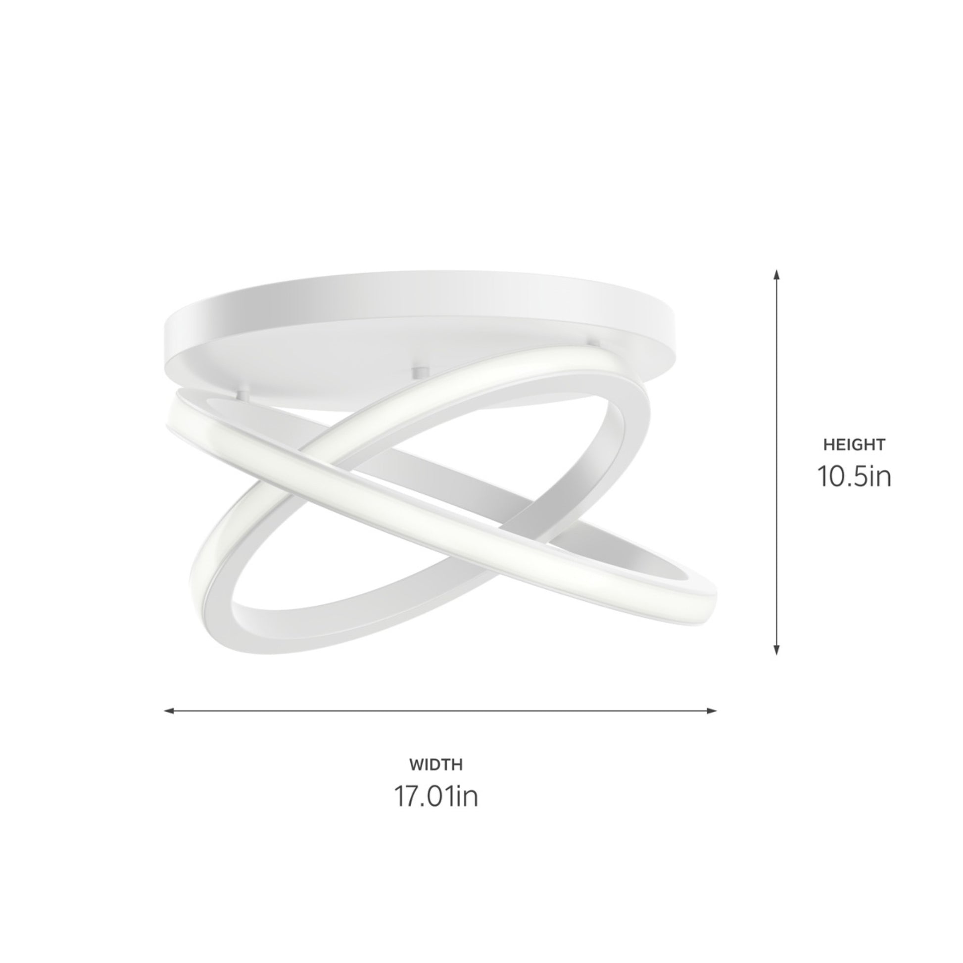 Caputo 19" LED Flush Mount, White Finish - Bees Lighting